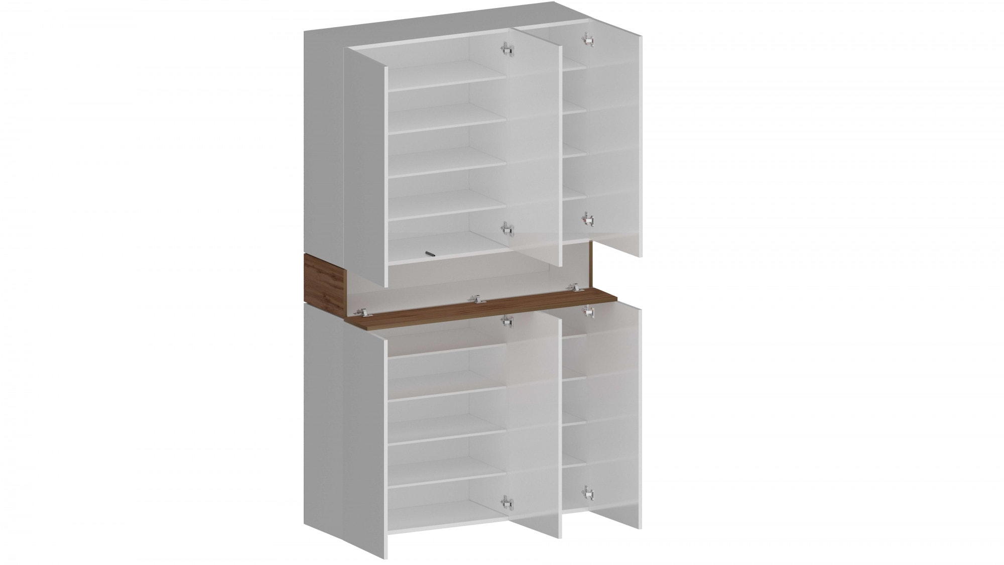 Home affaire Schuhschrank »Savona« Höhe 200cm, 12 Einlegeböden, 21 Fächer