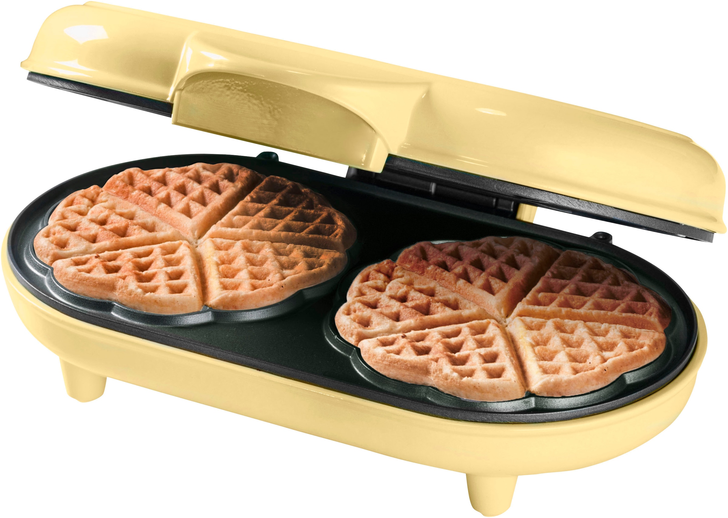 bestron Waffeleisen »ADWM1000V«, 1200 W, Backampel & automatische Temperaturkontrolle