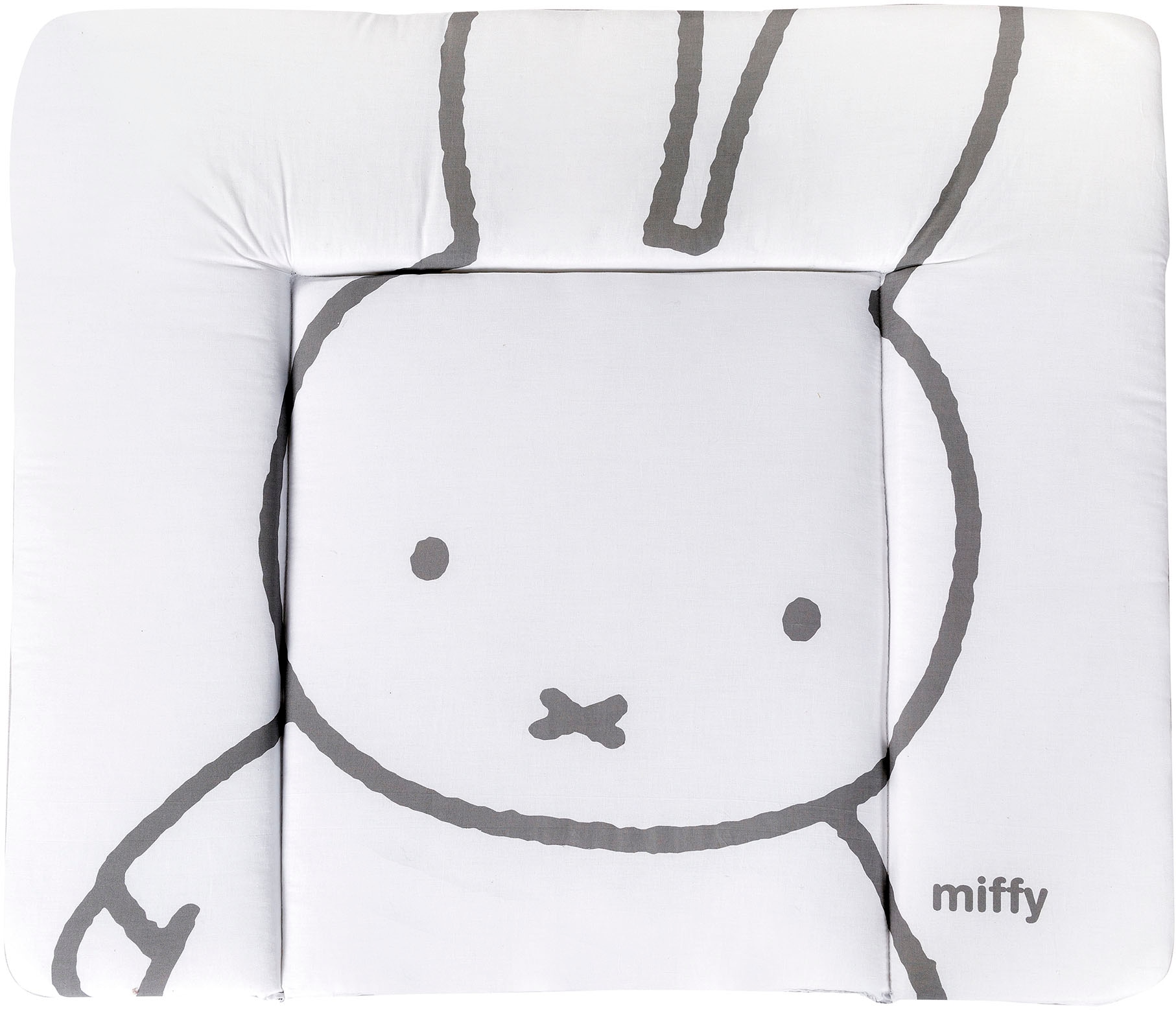 Wickelauflage »miffy® Hase, weiß & grau, 85 x 75 cm«