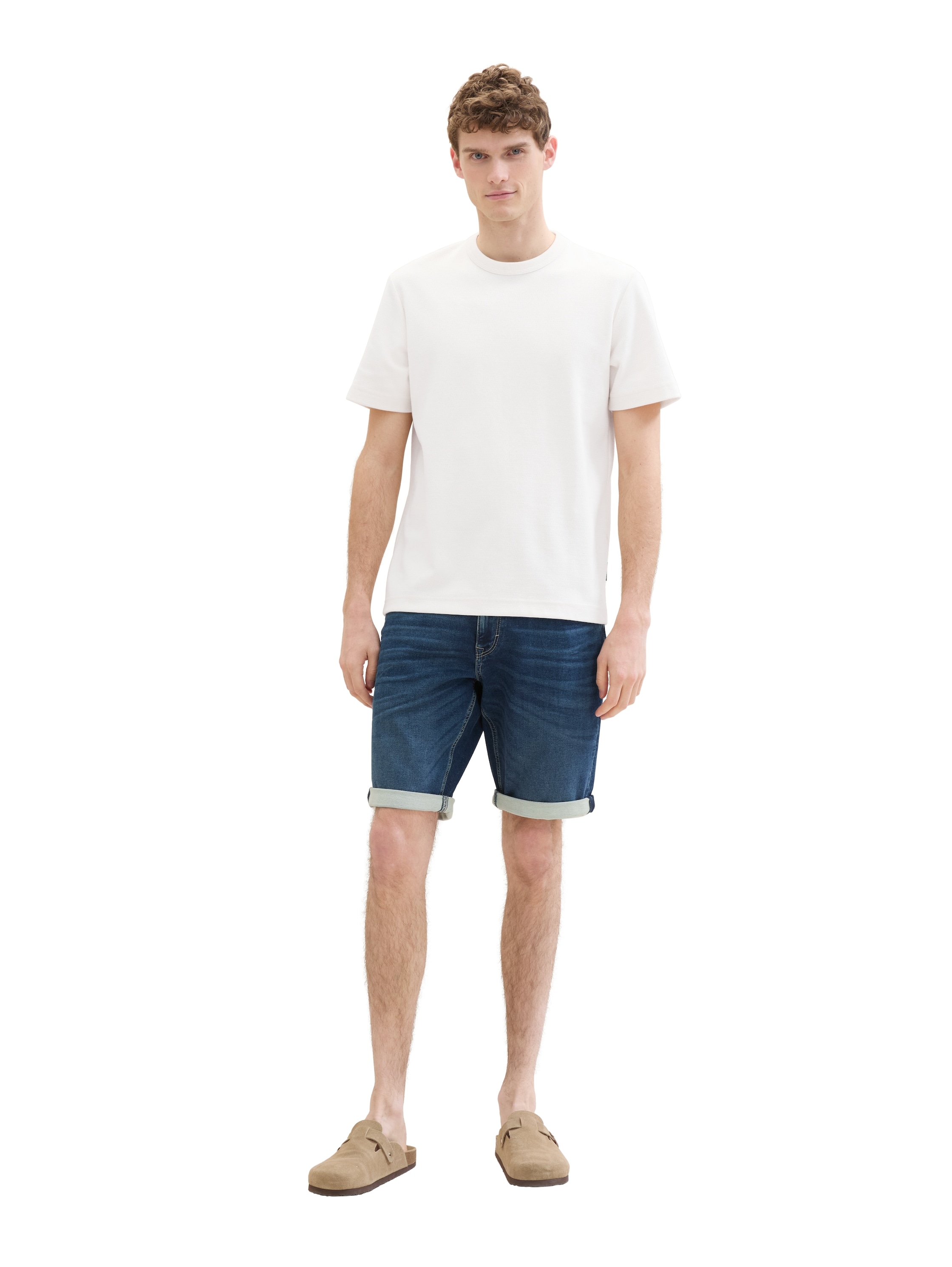 TOM TAILOR Jeansbermudas »JOSH«, mit Markenlabel
