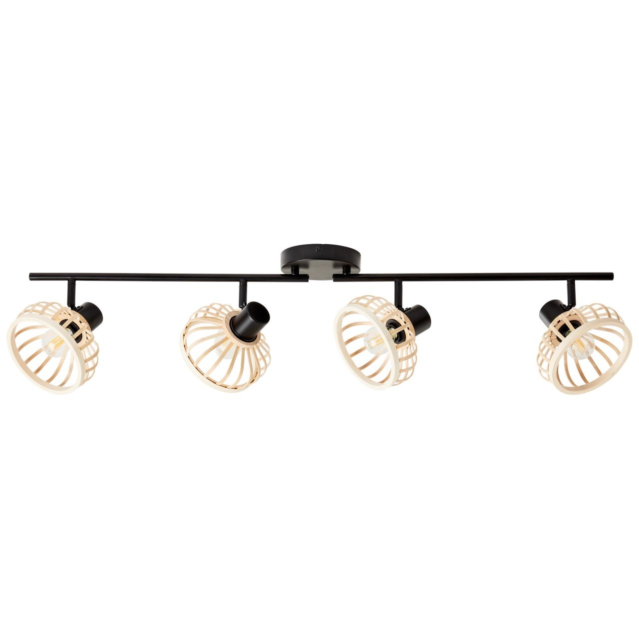 Brilliant Deckenstrahler »Norah«, 4 flammig, Leuchtmittel E14 | ohne Leuchtmittel, 4 flammig, Bambus, schwenkbar -Nature Style- 91cm Breite - E14 Fassung