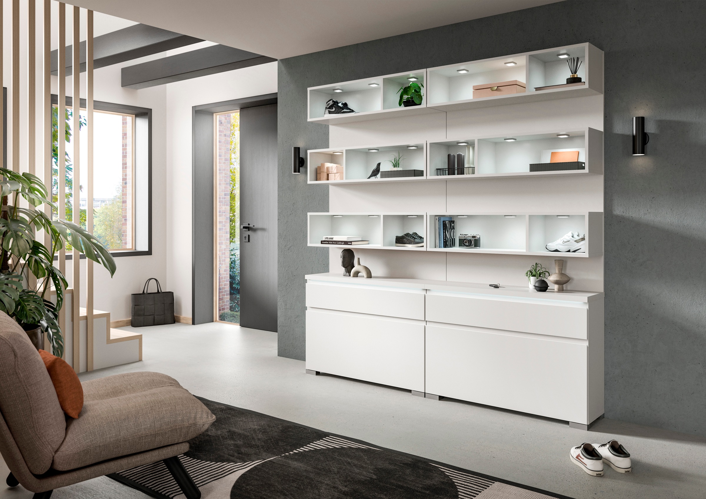 Home affaire Schuhschrank »Skoskap, Aufsatzregal, passend für Schuhschränke der Serie Skoskap« 6 Fächer, viel Stauraum, Regal zur Präsentation der Lieblingsstücke