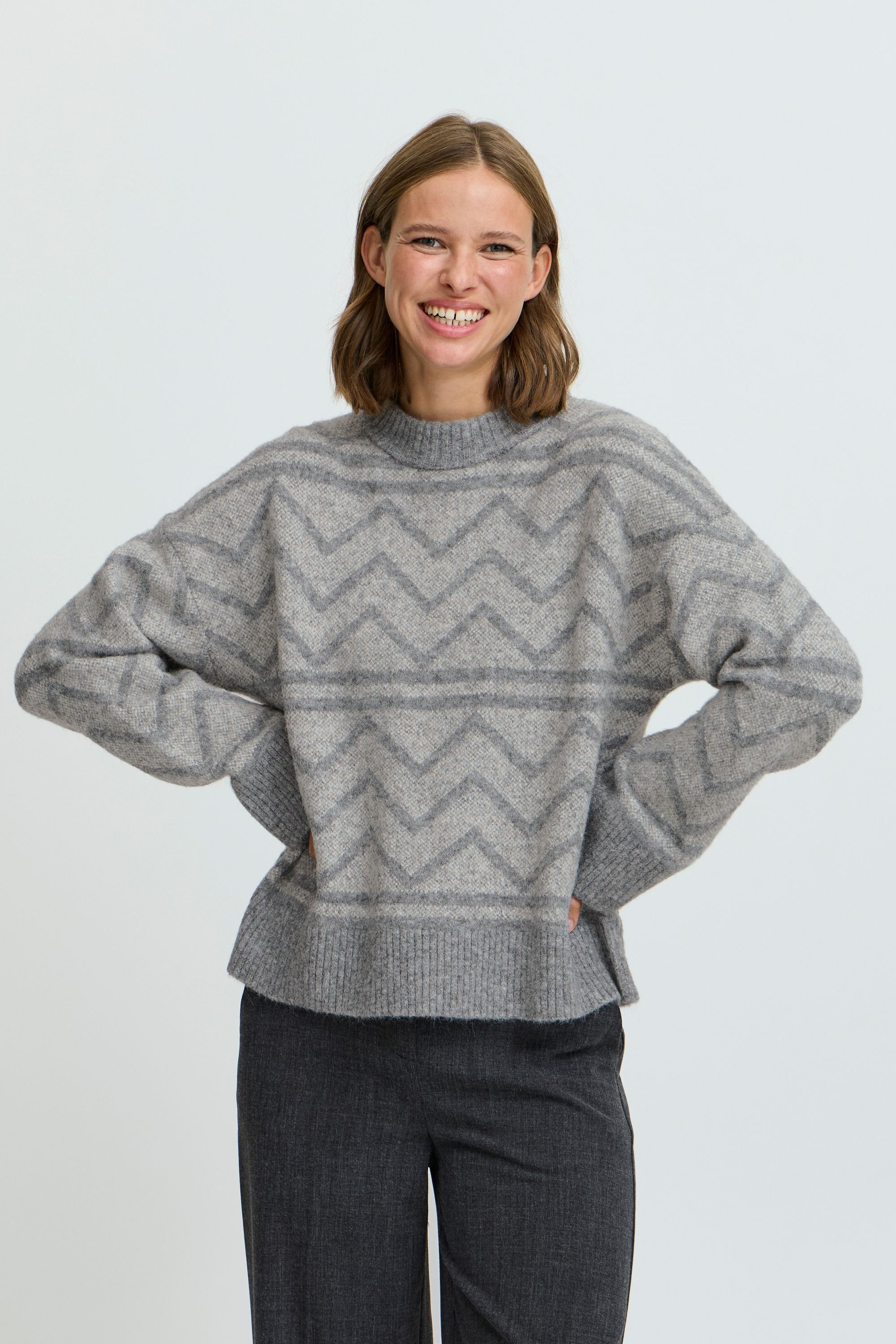 b.young Strickpullover »Strickpullover BYOmea«