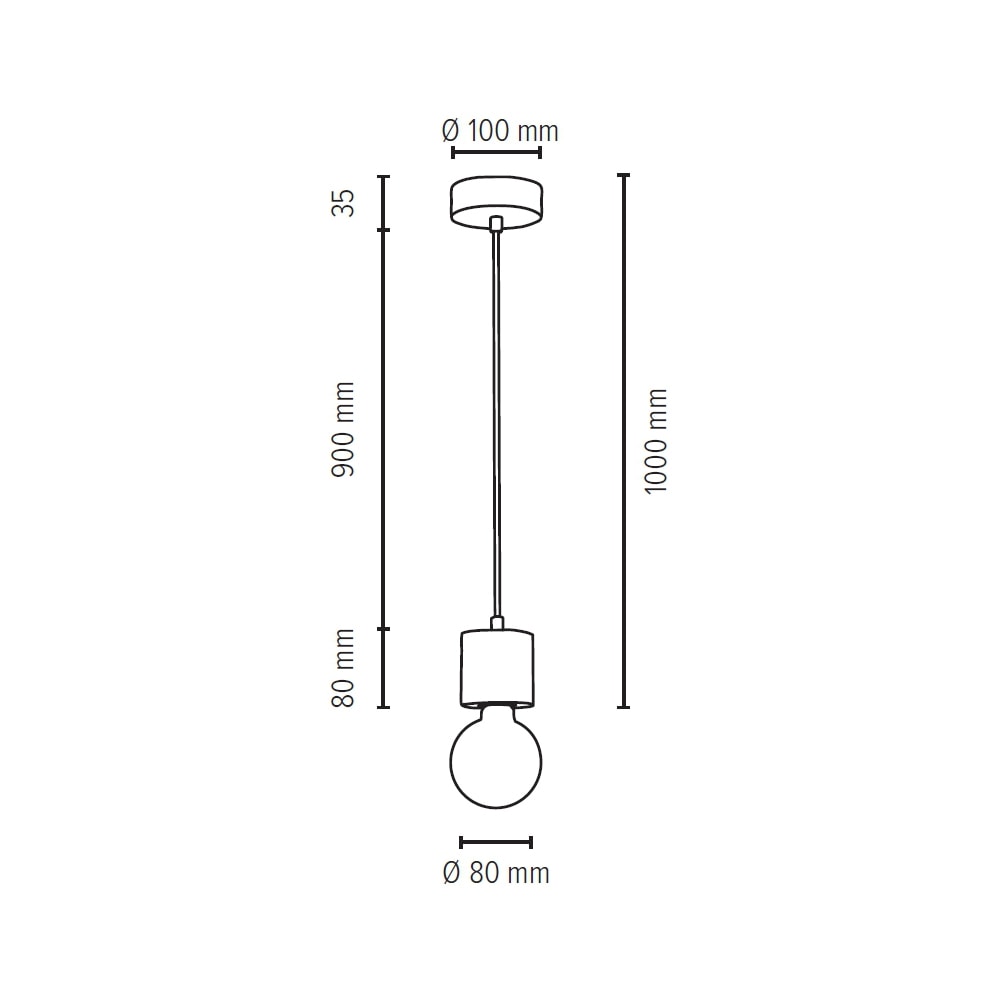 SPOT Light Pendelleuchte »STRONG«, 1 flammig, Leuchtmittel E27 | ohne Leuchtmittel, Hängeleuchte, Echtes Beton, Textilkabel, Naturproduk