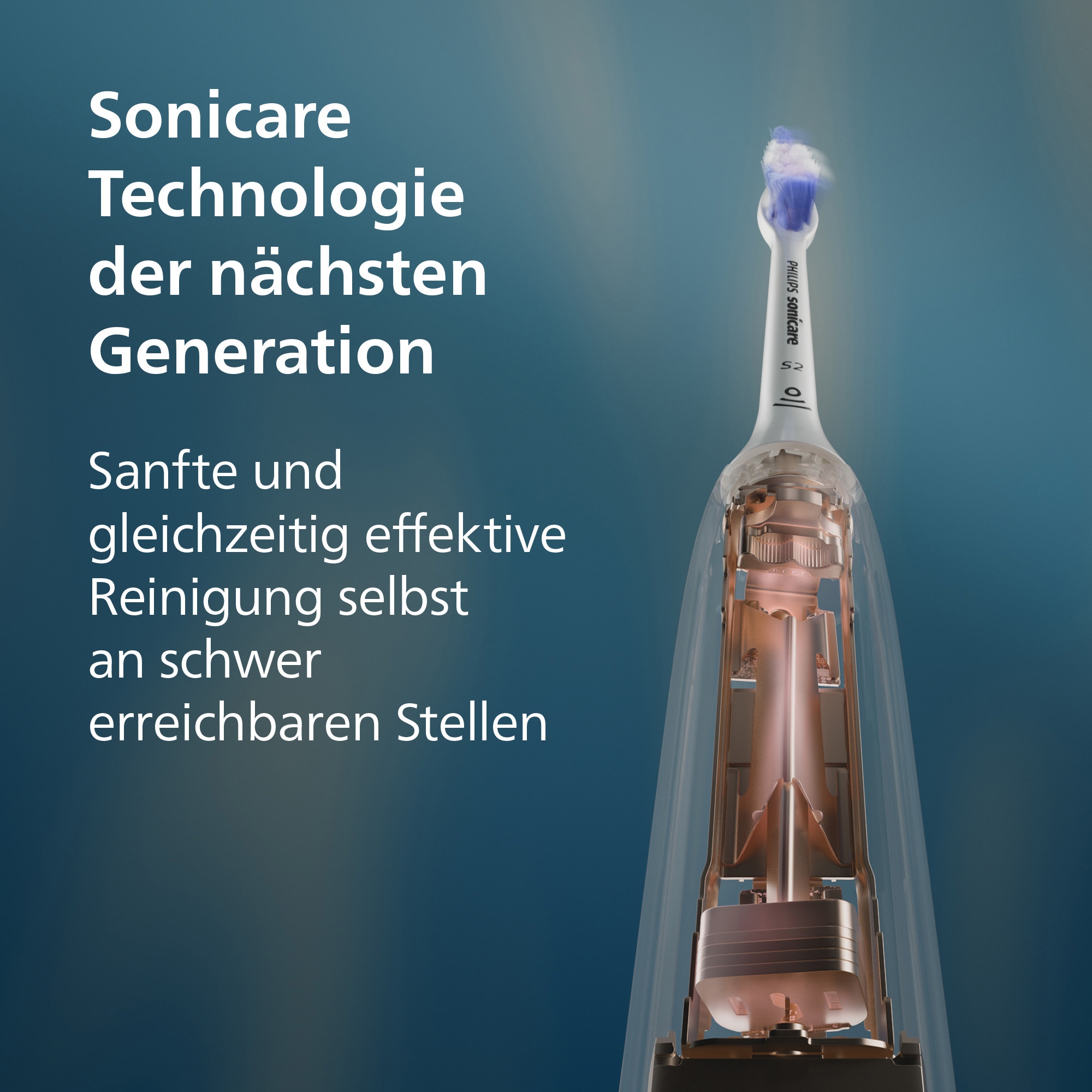 Philips Sonicare Elektrische Zahnbürste »Series 5300 HX7108/01« 1 Stk. Aufsteckbürsten mit Andruckkontrolle, 2 Intensitätsstufen, inkl. Ladegerät