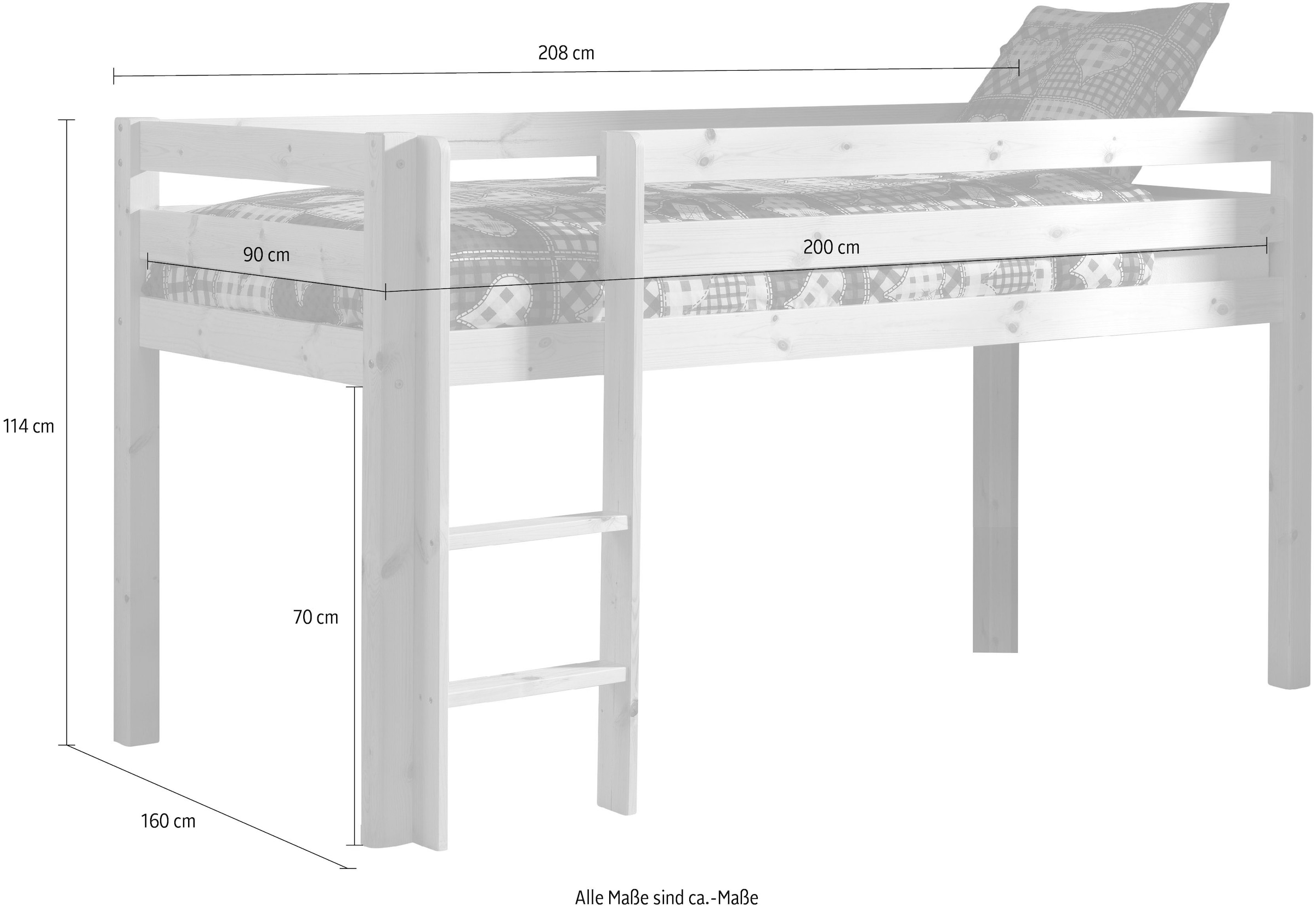 Vipack Hochbett »Pino«, (Made in Europe)