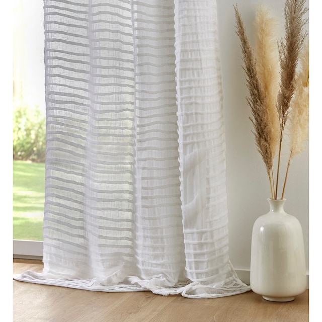 Kutti Vorhang »Crinkle allover«, (1 St.), weicher Musseiin,  lichtdurchlässig, handmade