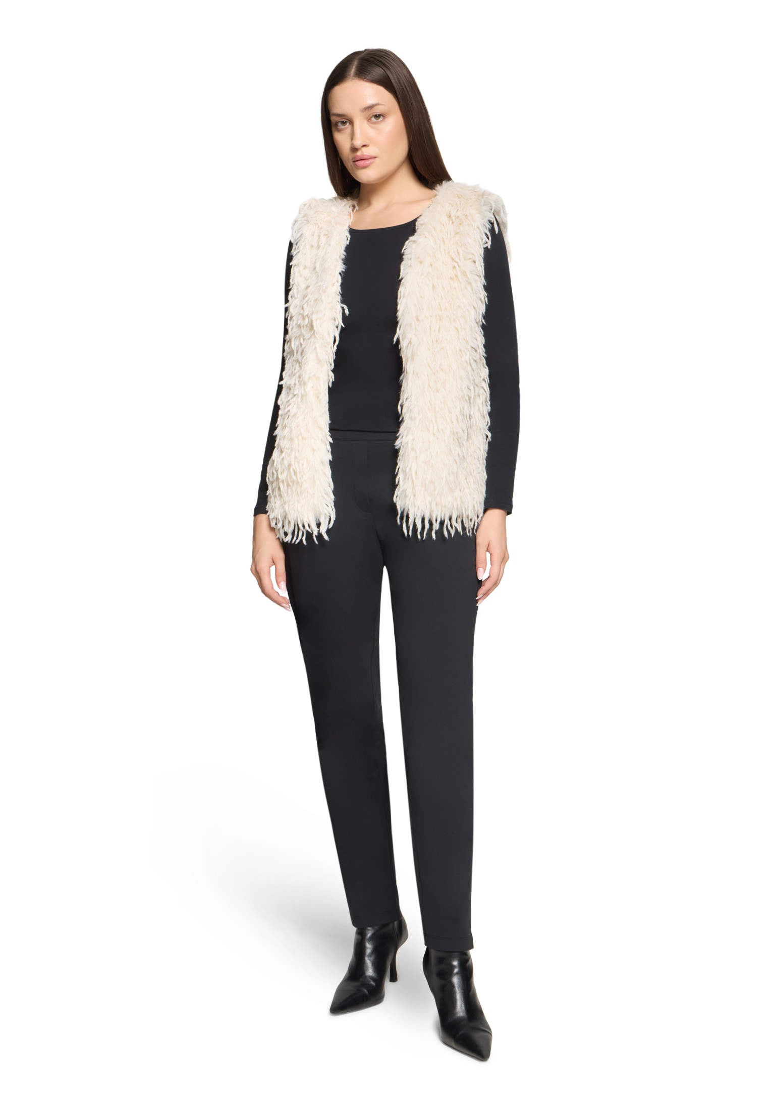Betty&Co Fellimitatweste »Kunstfell-Weste mit Fransen«