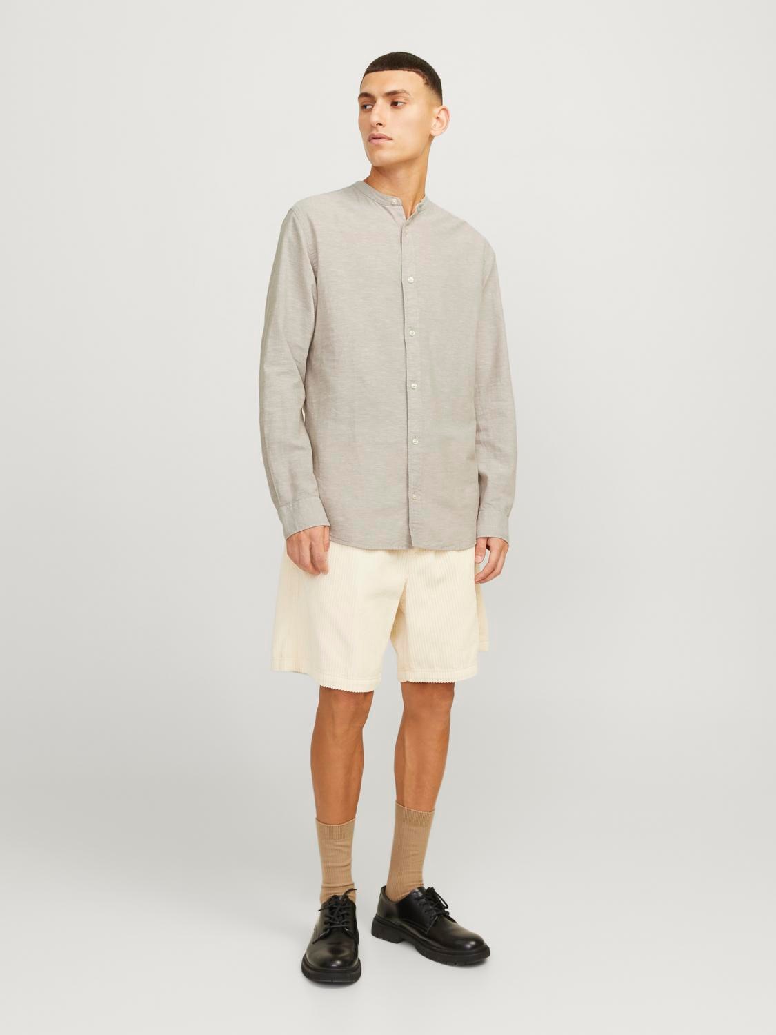 Jack & Jones Langarmhemd »JJELINEN BLEND BAND SHIRT LS SN«