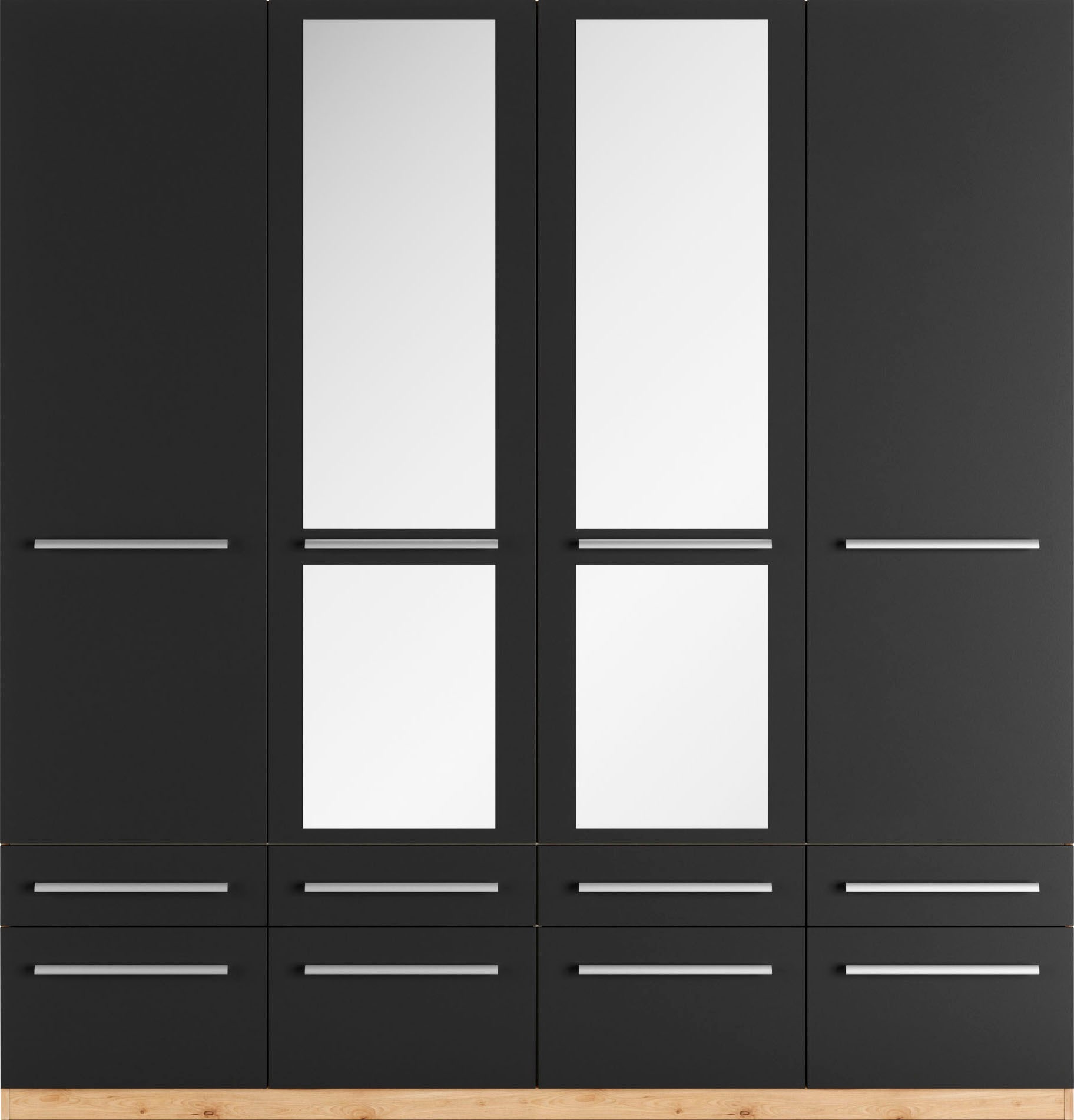 priess Kleiderschrank »Schrank Garderobe Wäscheschrank Barcelona in 5 Breiten«, viel Stauraum, geräumige Schubkästen, mit Spiegel, MADE IN GERMANY