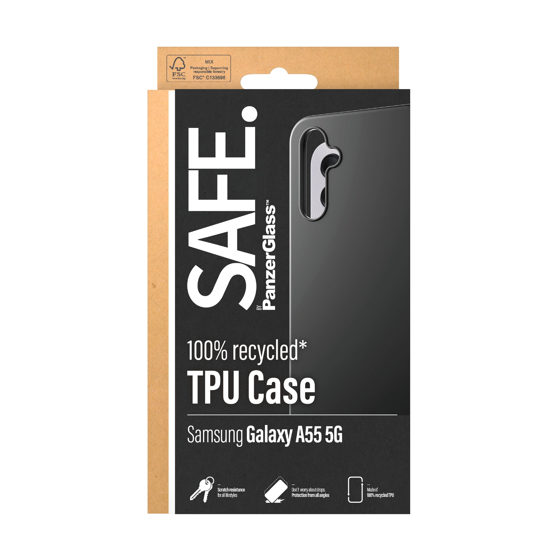 SAFE by PanzerGlass Handyhülle »Case für Samsung Galaxy A55 5G«, Handycover Backcover Schutzhülle Handyschutzhülle stoßfest kratzfest