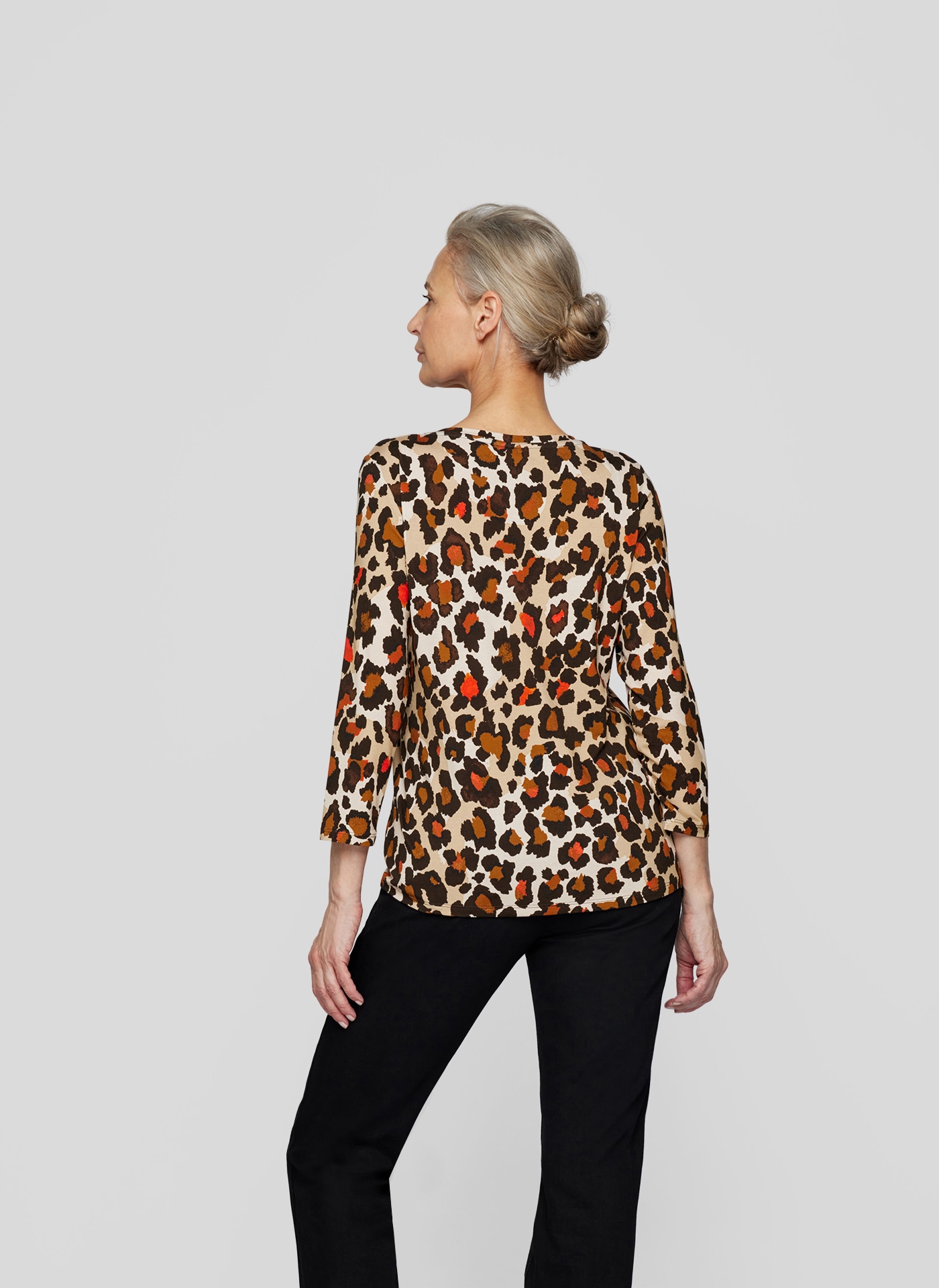 Rabe 3/4-Arm-Shirt, mit Leo-Print