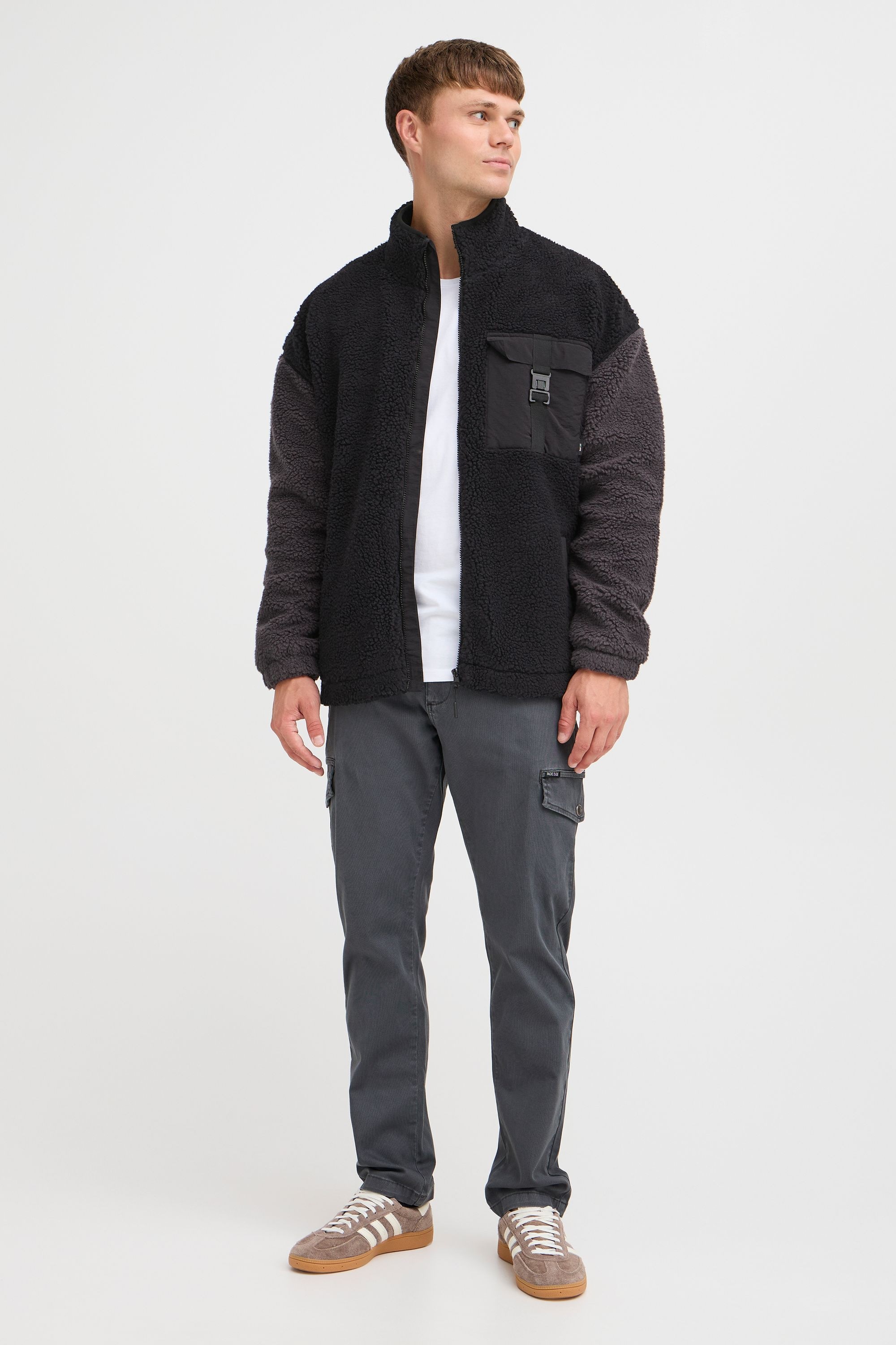Indicode Fellimitatjacke »Fellimitatjacke IDTrautmar«, ohne Kapuze