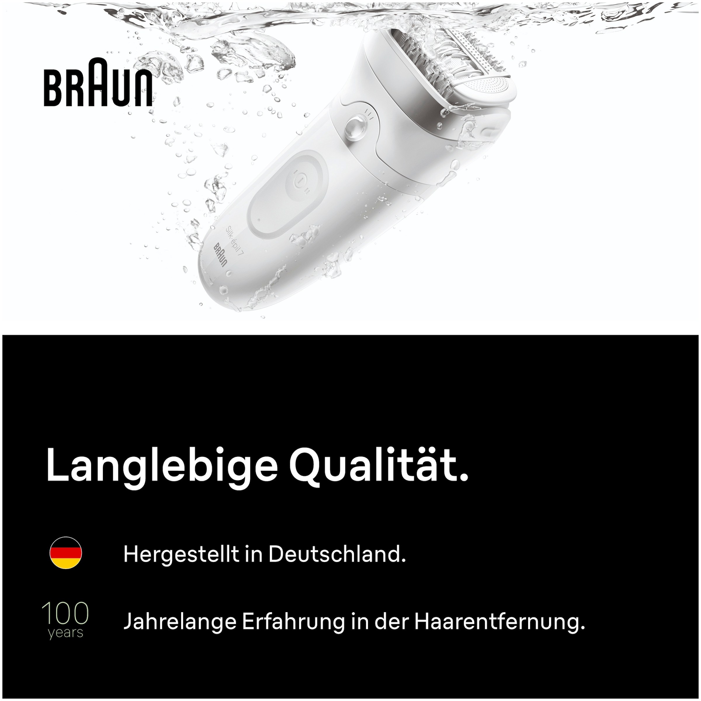Braun Epilierer »Silk-épil 7 SE7-041« Wet & Dry, breiter Kopf, inklusive Rasieraufsatz und Trimmeraufsatz