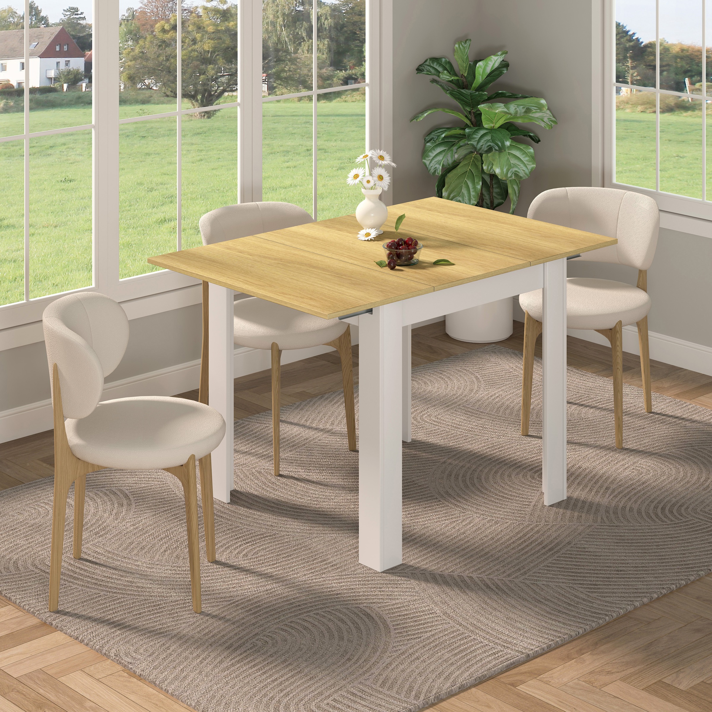 VCM Esstisch »Esstisch Küchentisch Pesoli ausziehbar 80-120 cm« 1 Stk. tlg.