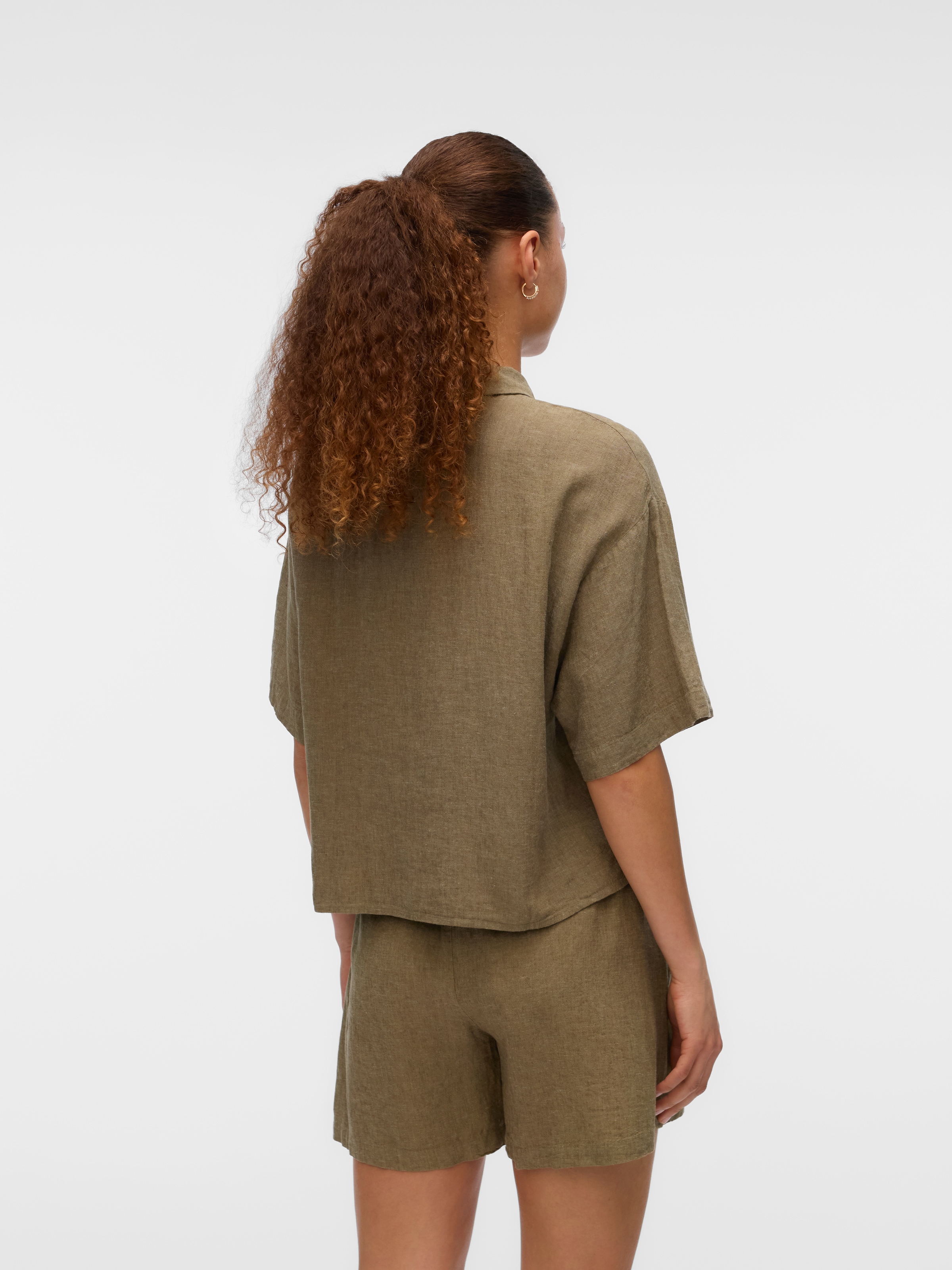 Vero Moda Hemdbluse »VMLINN LINEN 2/4 SHORT SHIRT WVN NOOS«