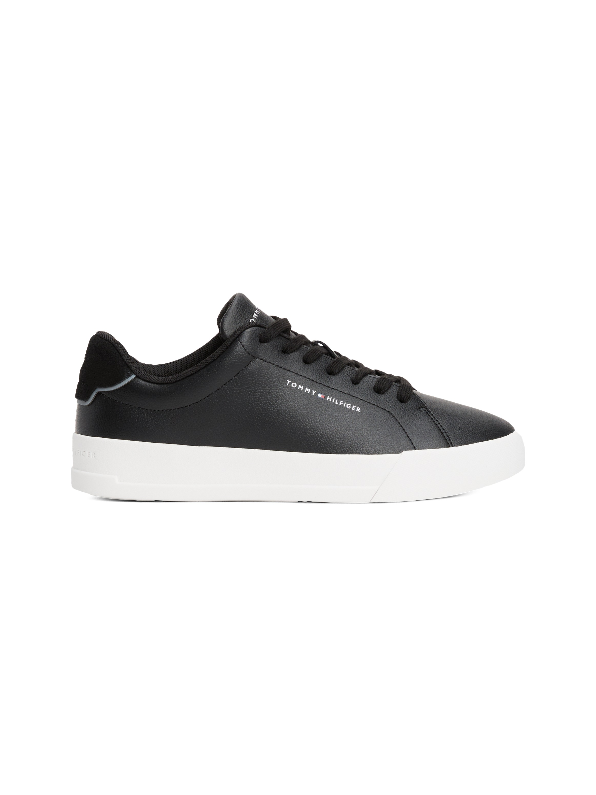 Tommy Hilfiger Sneaker »TH COURT LTH DETAIL ESS«, Freizeitschuh, Halbschuh, Schnürschuh mit seitlichem Logoschriftzug