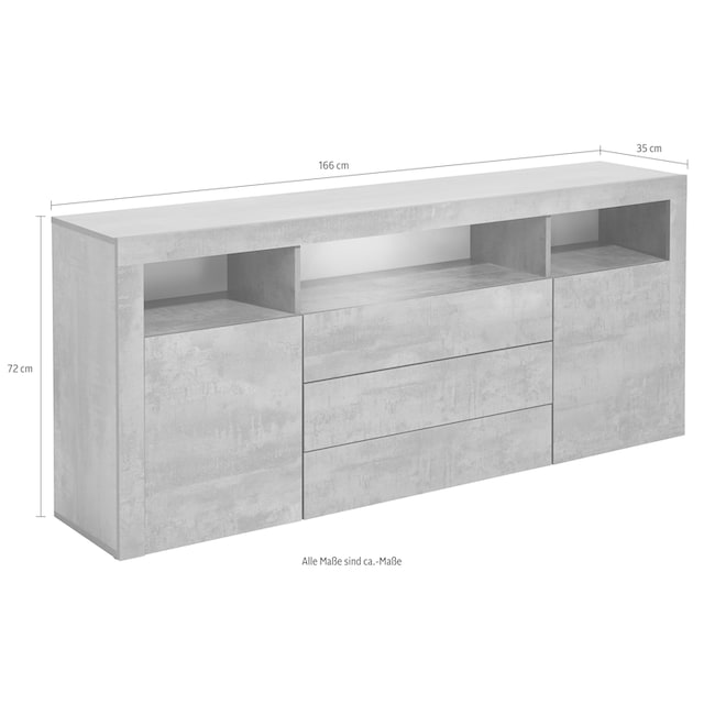 borchardt Möbel Sideboard »Santa Fe«, Breite 166 cm auf Rechnung bestellen