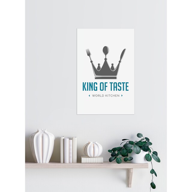 queence Wanddekoobjekt »KING OF TASTE«, Schriftzug auf Stahlblech auf  Rechnung kaufen