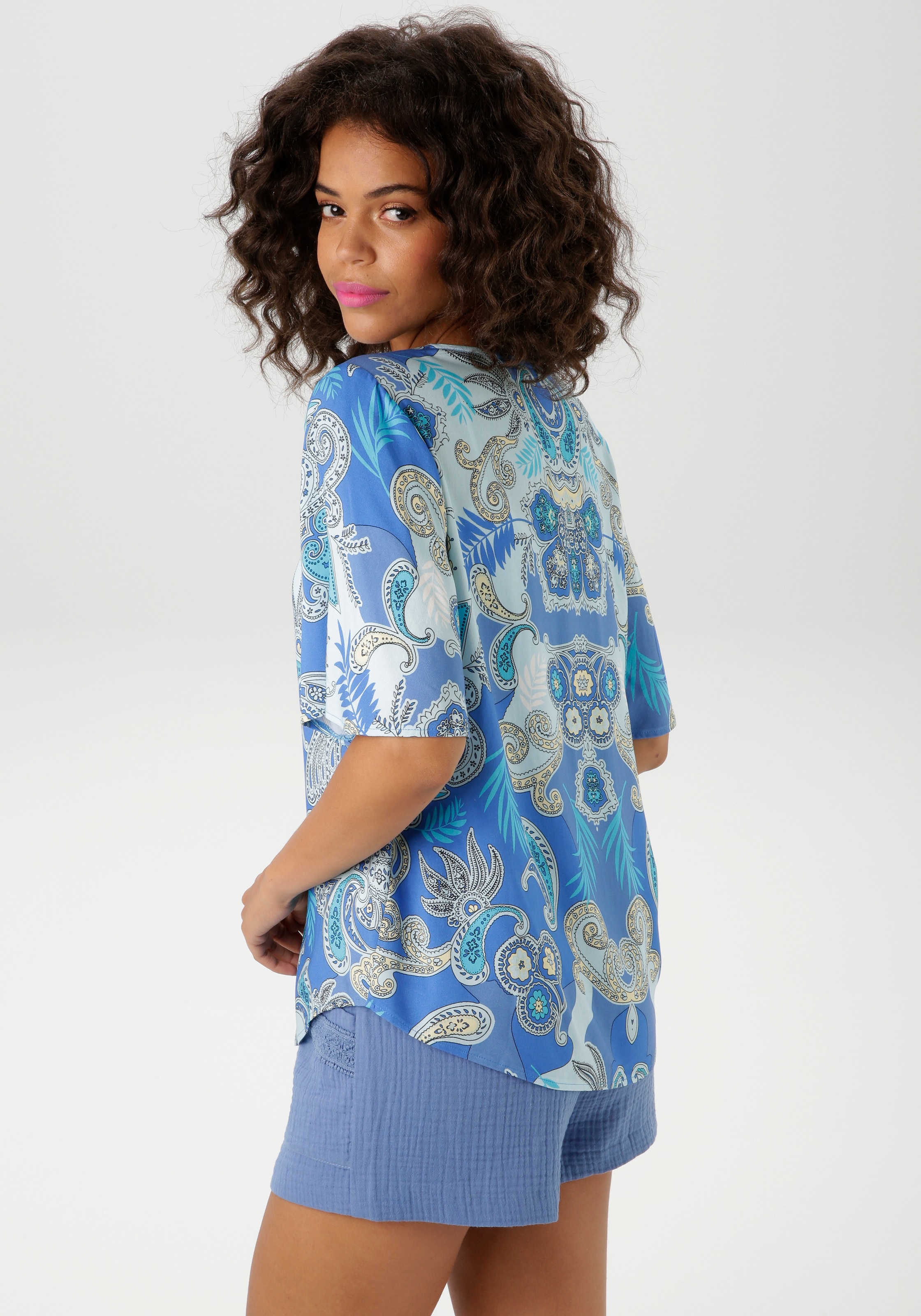 Aniston CASUAL Schlupfbluse, mit großflächigem Paisley-Muster - NEUE KOLLEKTION