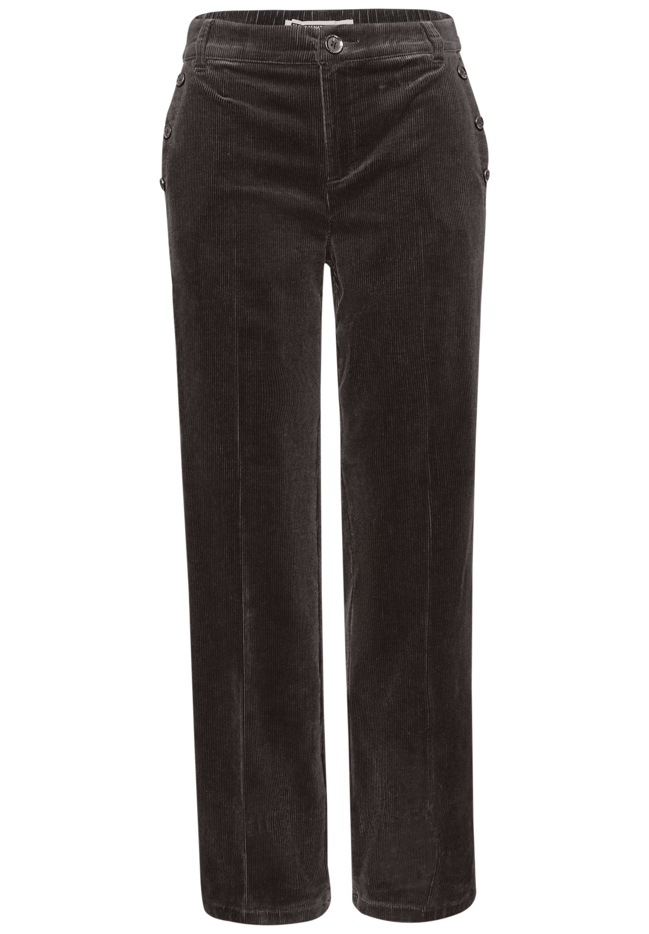 STREET ONE Cordhose  Straight Leg, Mid Waist