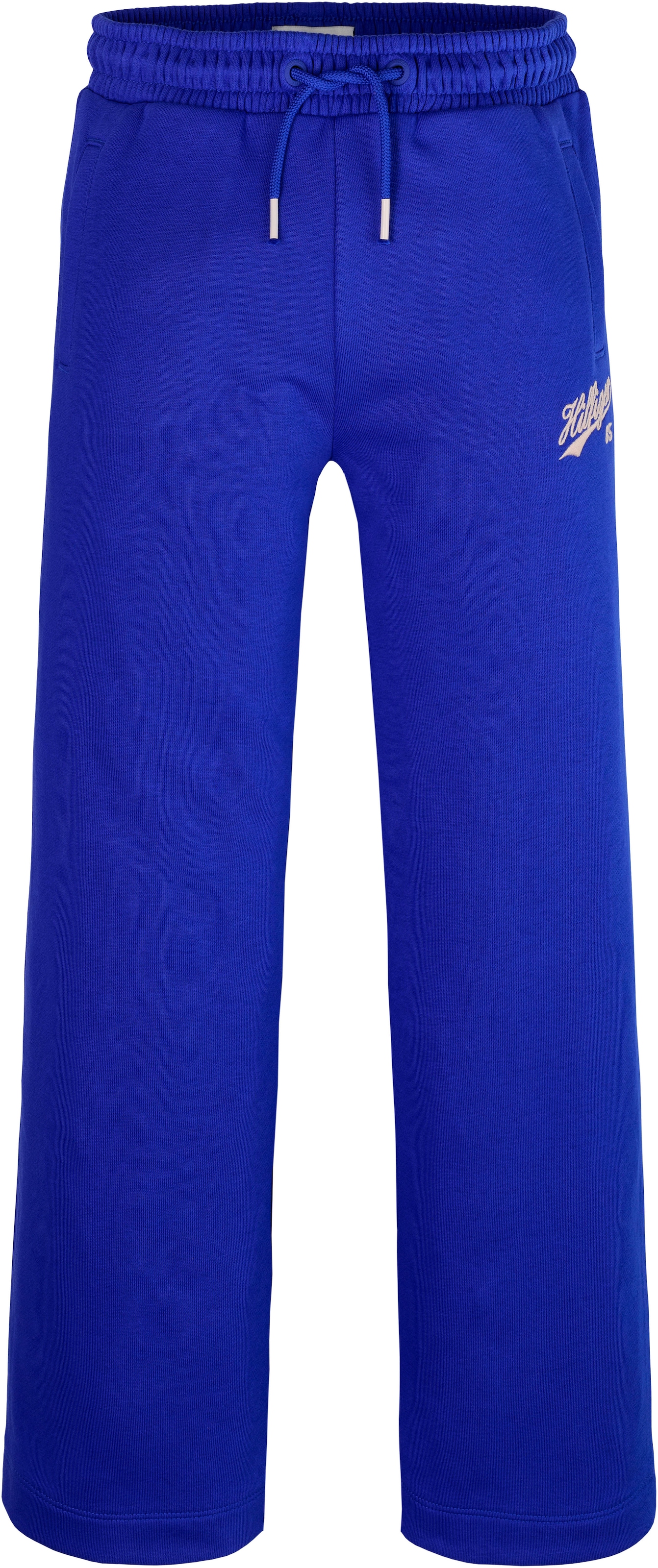 Tommy Hilfiger Sweathose »HILFIGER SCRIPT WIDE SWEATPANT«, mit Logo-Stickereien
