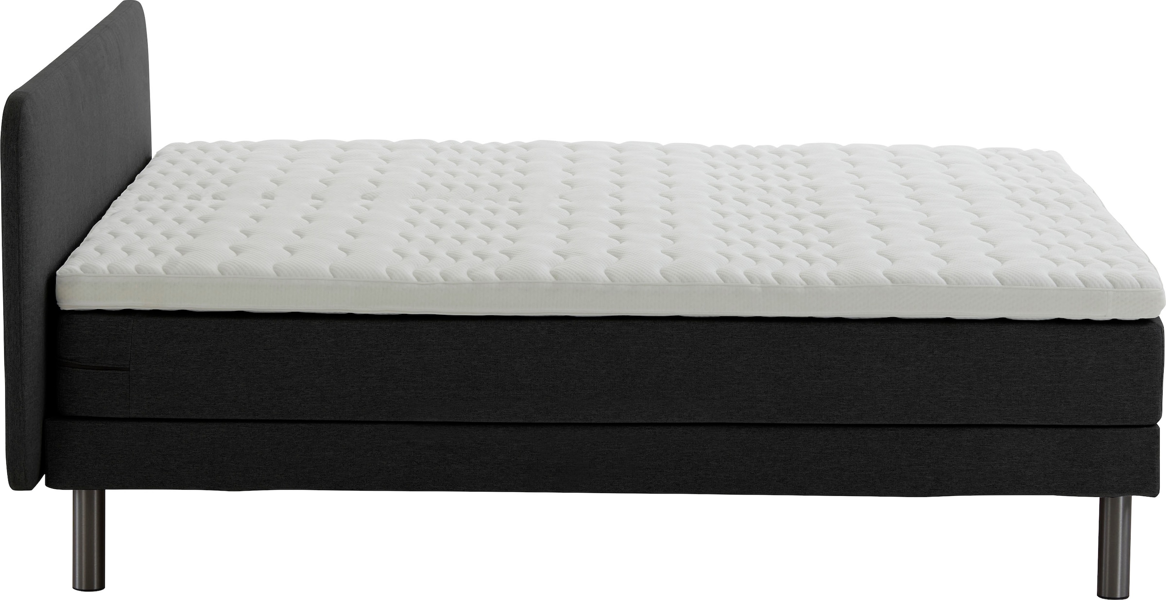 ATLANTIC home collection Boxspringbett »Carola« mit 7-Zonen-Taschen-Federkernmatratze und Komfortschaum-Topper