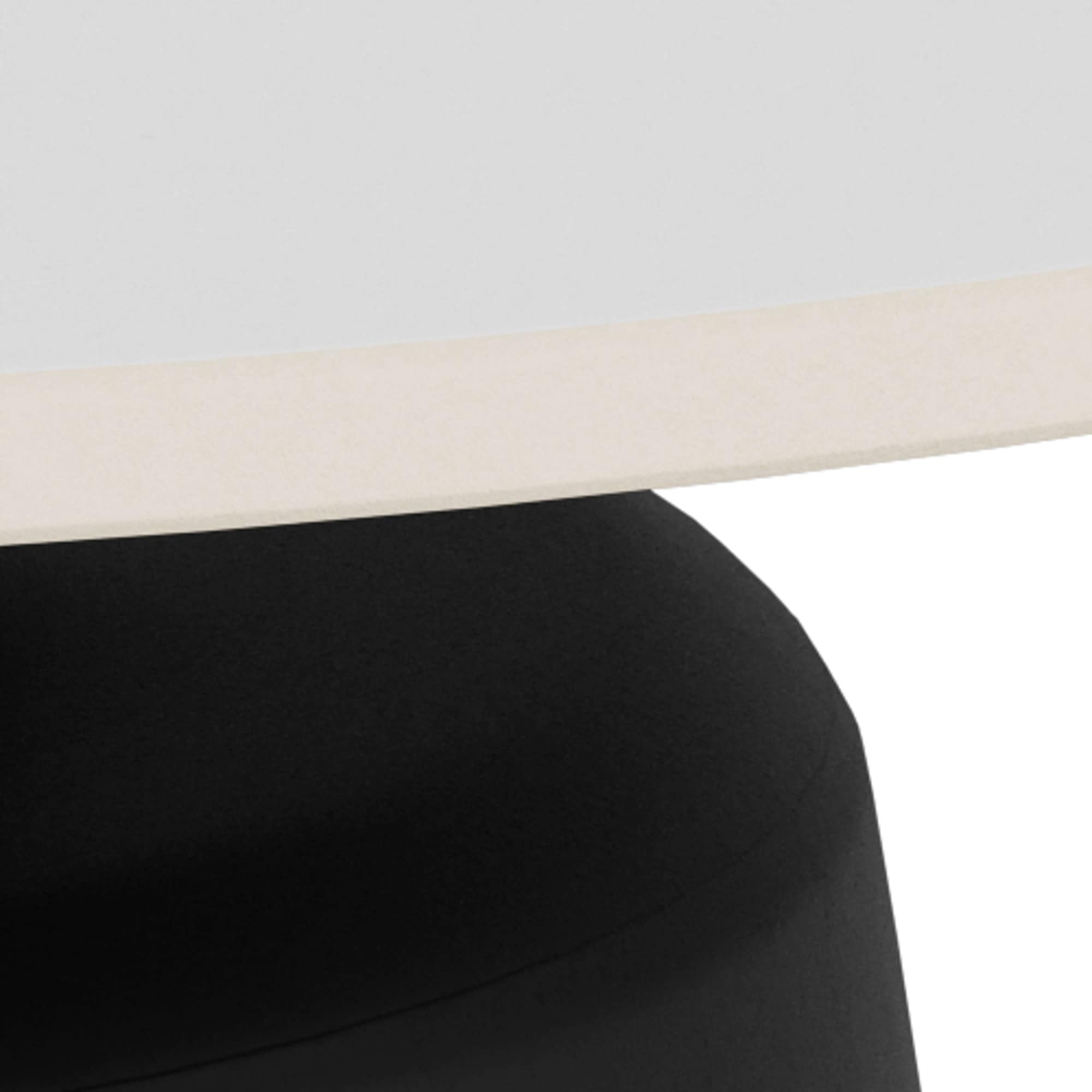 ACTONA GROUP Couchtisch »Santorini Kaffetisch - modern & stilvoll mit langlebiger Keramikplatte« Weiße Keramik, schwarzes Stahlgestell, langlebig. Ø: 70 cm