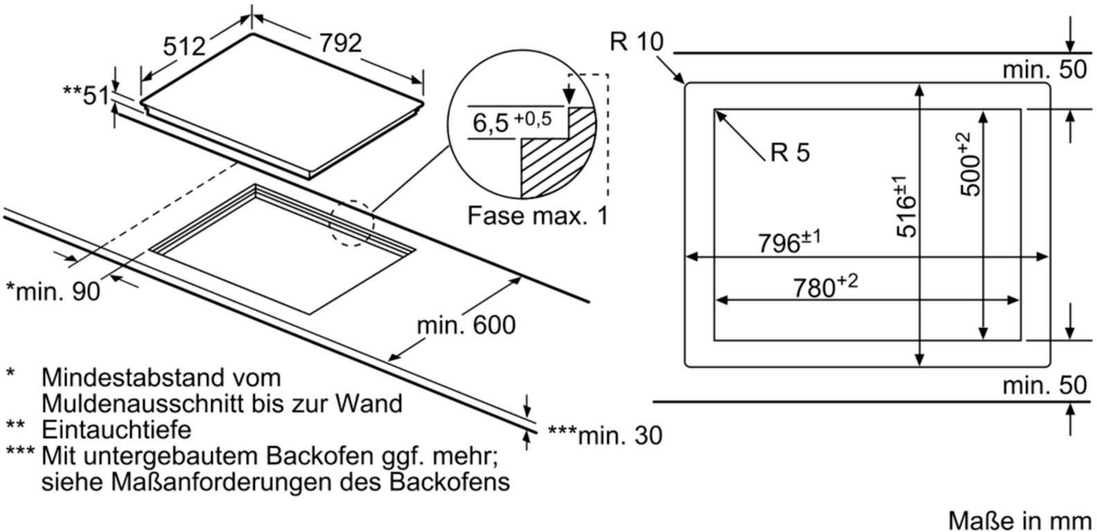 CERAN® 3 ET801FCP1D von Jahren SCHOTT mit SIEMENS Elektro-Kochfeld Garantie »ET801FCP1D«, XXL