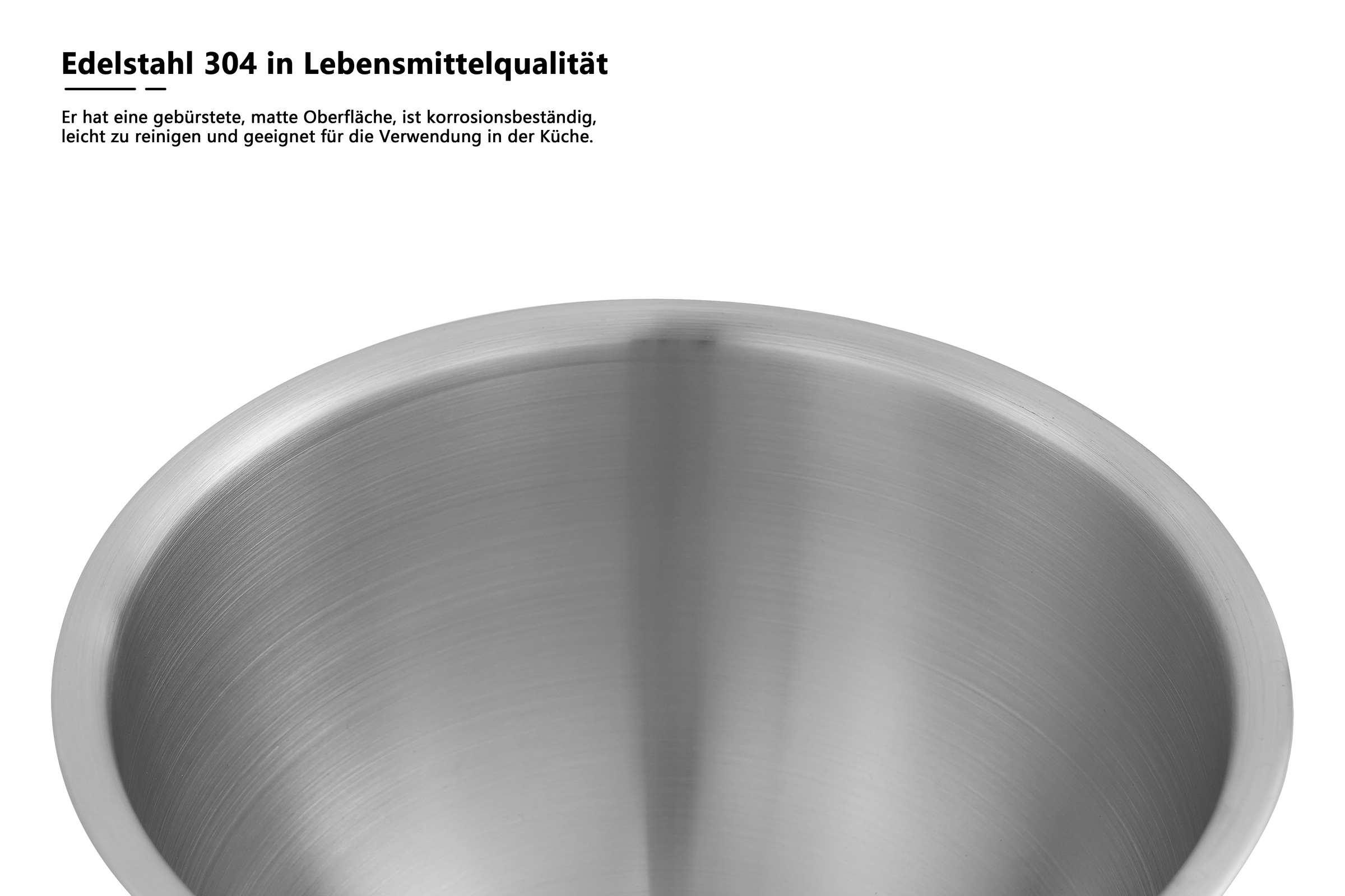 OTTO home Schüssel »Sissela, inkl. Deckel, Ø 16 / 20 / 24 cm« 3 aus Edelstahl 18/10 Ideal zum Zubereiten, Lagern und Servieren von Speisen