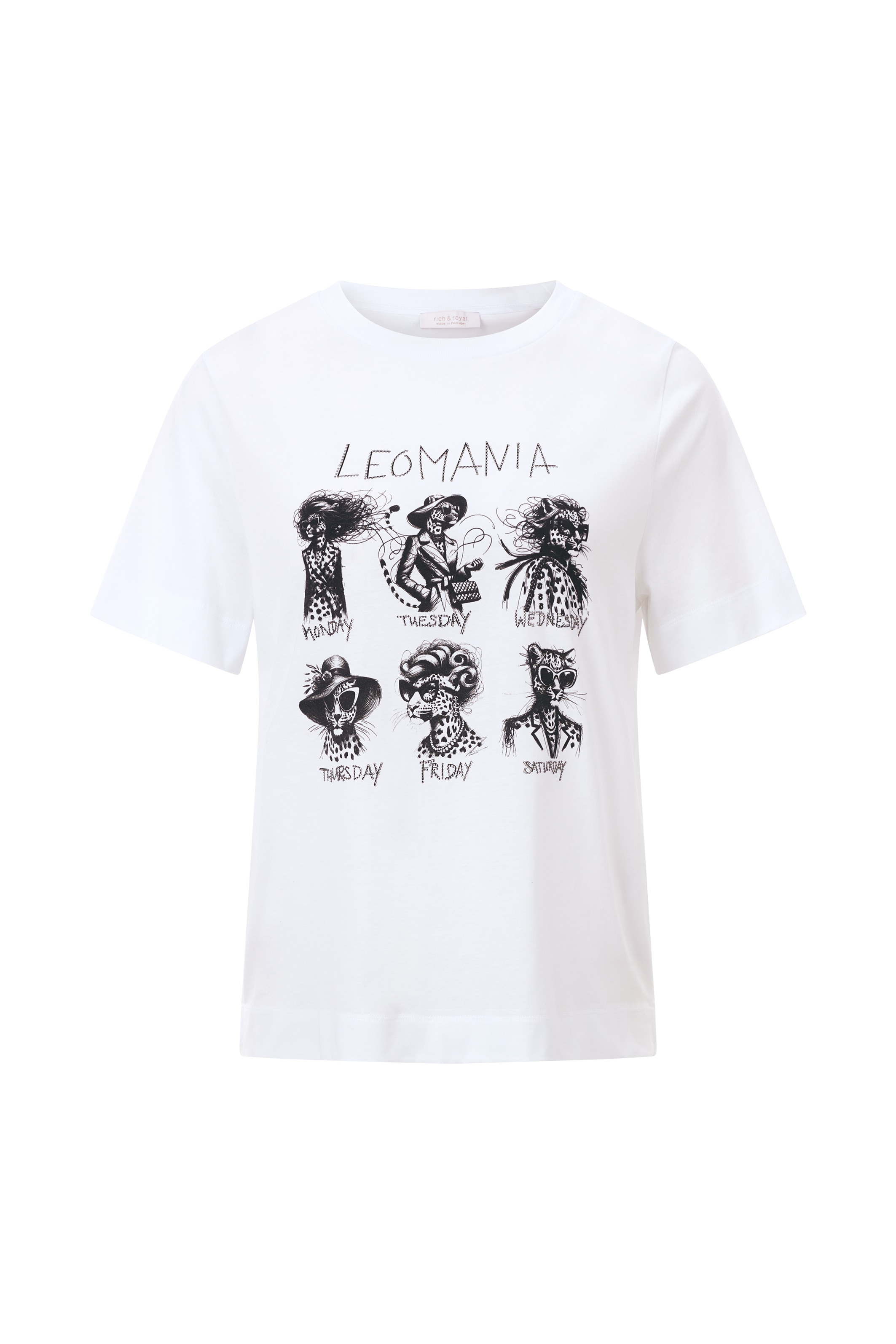 RICHROYAL Kurzarmshirt, Print "Leomania"
