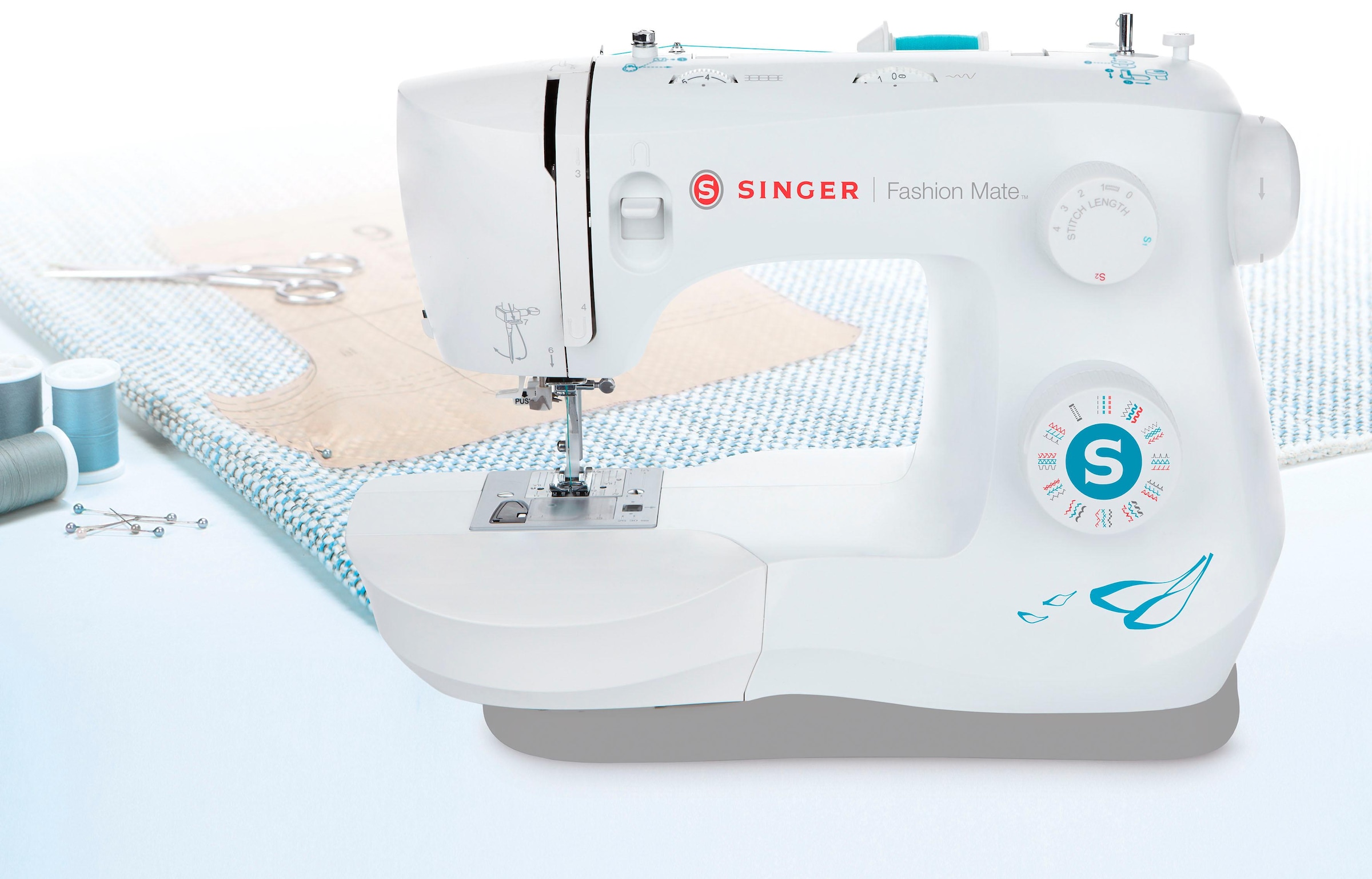 Singer Freiarm-Nähmaschine »Fashion Mate 3342«, 32 Programme