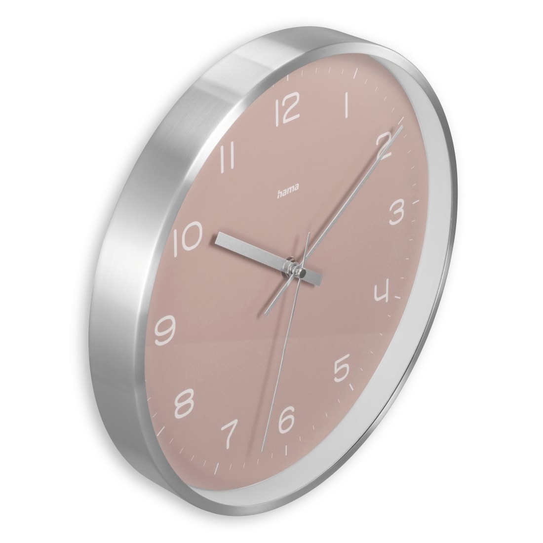 Hama Funkwanduhr »Funkuhr "Fidschi", ohne Ticken, Ø 30 cm, Aluminium« geräuscharm