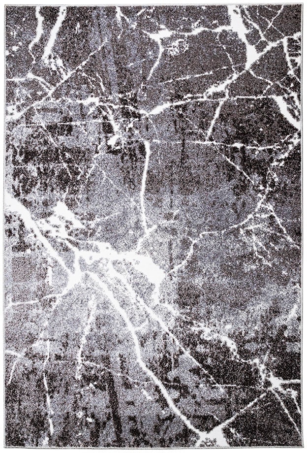 OTTO home Teppich »Manrik« rechteckig 9 mm Höhe mit besonders weichem Flor, Kurzflor, modernes Marmor-Design