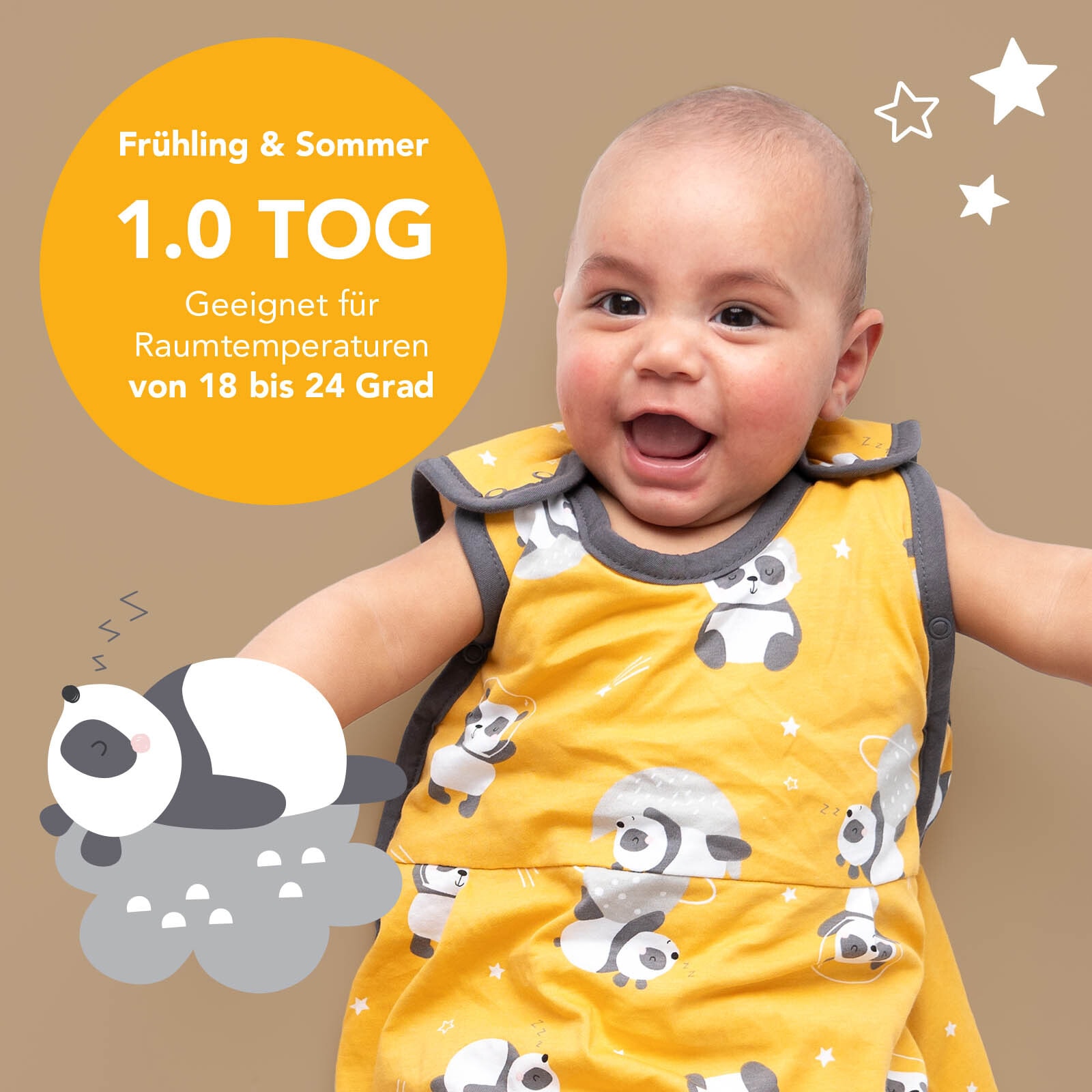 Schlummersack Babyschlafsack »Schlafsack ohne Füßen 1.0 Tog«