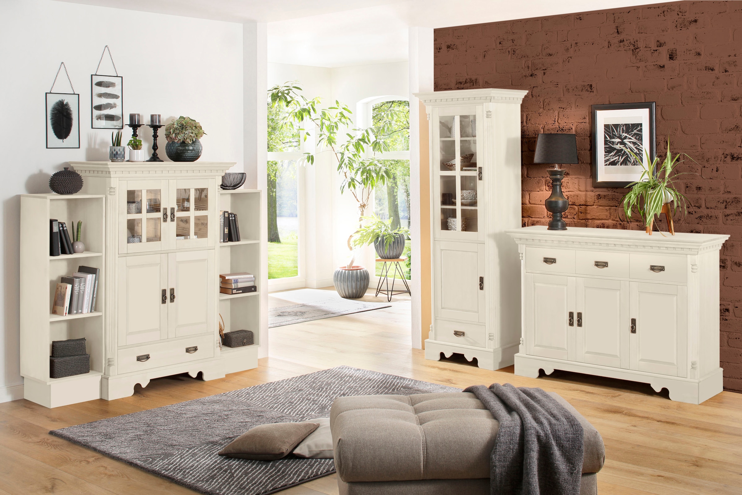 Home affaire Highboard »Milan«, Vitrine, Breite 102 cm