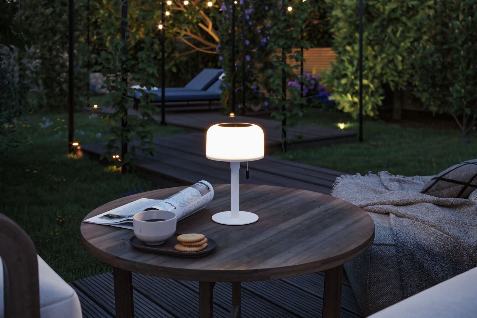 Paulmann LED Außen-Tischleuchte »Mobile Solar Bartja IP44 2700K USB-C Akku«, 1 flammig
