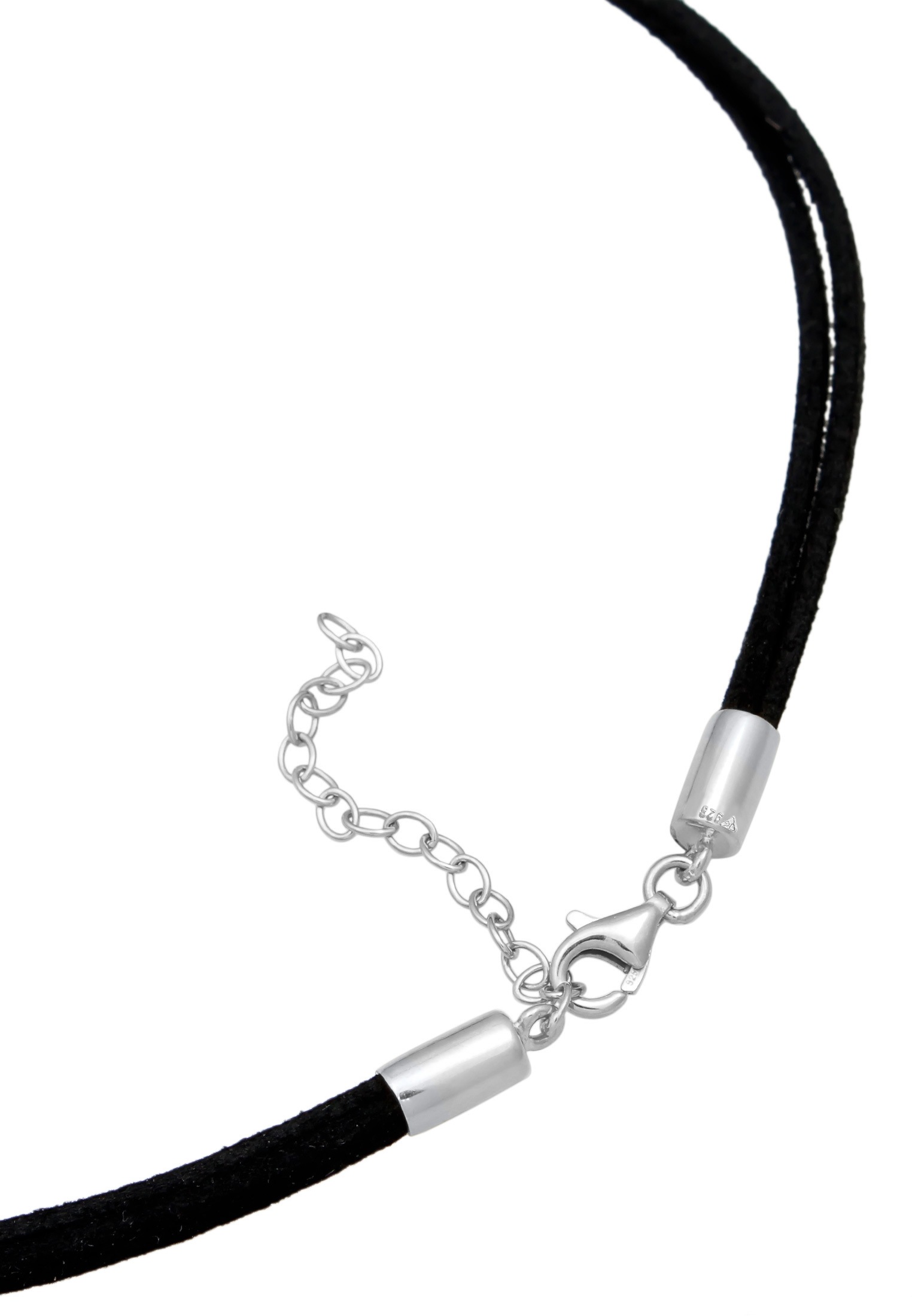 Elli Choker »Halskette Choker Herz Halsband Schwarz 925 Silber«