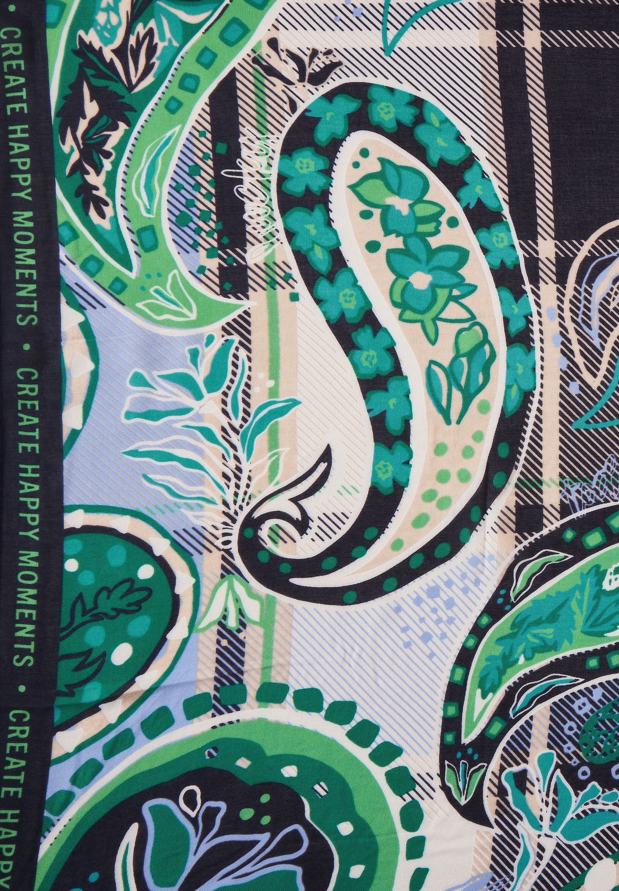 Cecil Modetuch »Print Cloth quadratisches Tuch mit Print«, Paisley und  Wording Muster kaufen | UNIVERSAL