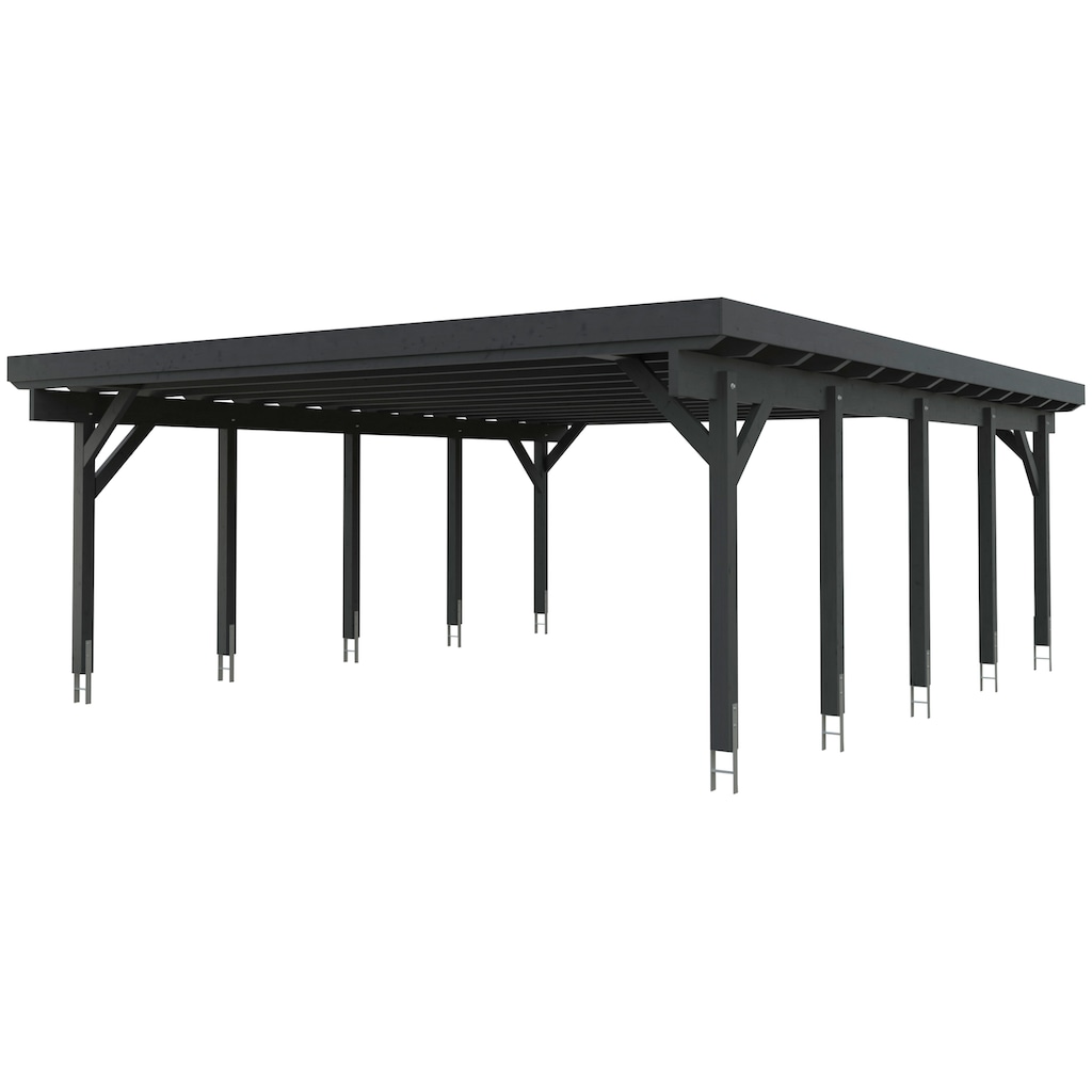 Kiehn-Holz Doppelcarport »KH 330 / KH 331«, Holz, 561 cm, anthrazit