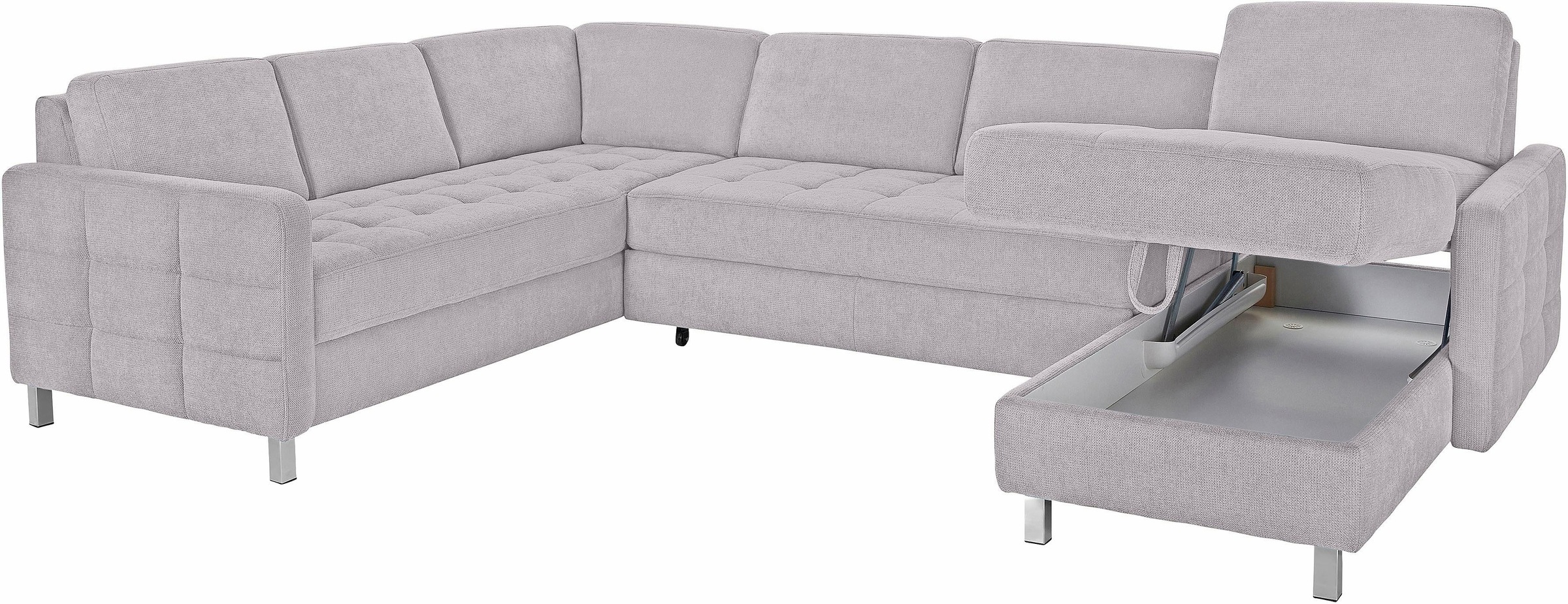 sit&more Wohnlandschaft Pablo U-Form, wahlweise mit Bettfunktion und Bettkasten