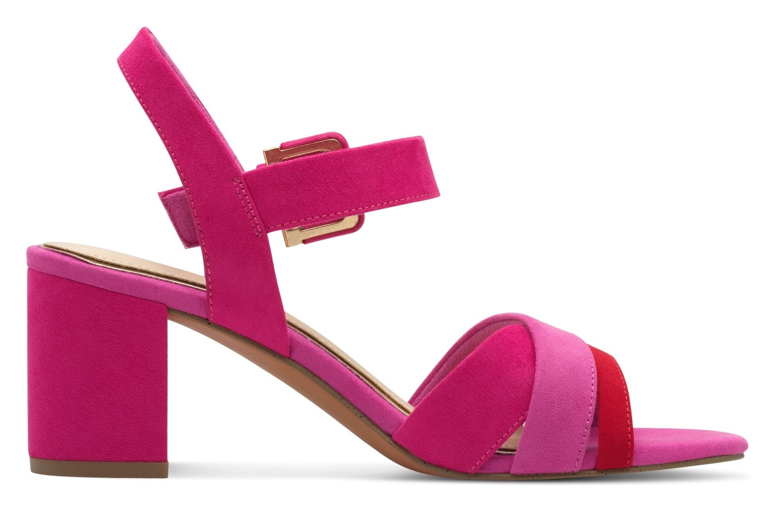 MARCO TOZZI Sandalette  , Blockabsatz, Sommerschuh, Sandale mit verstellbarem Fesselriemchen