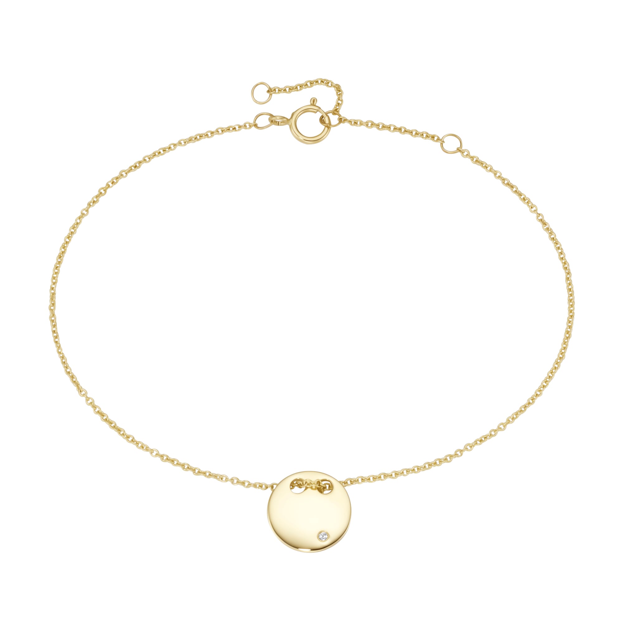 Armband »Armband Brillant im Plättchen, Gold 585«