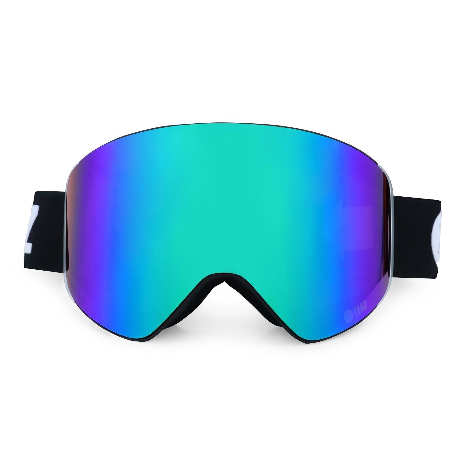 YEAZ Snowboardbrille »Magnet-Ski-Snowboardbrille grün verspiegelt/silber APEX«