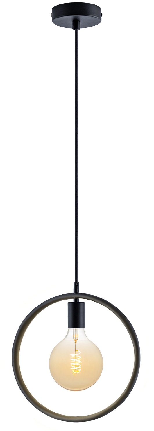 Paco Home Pendelleuchte »JACOB« E27 Hängelampe Esszimmer Rund Ring 1,5m Textilkabel Kürzbar E27