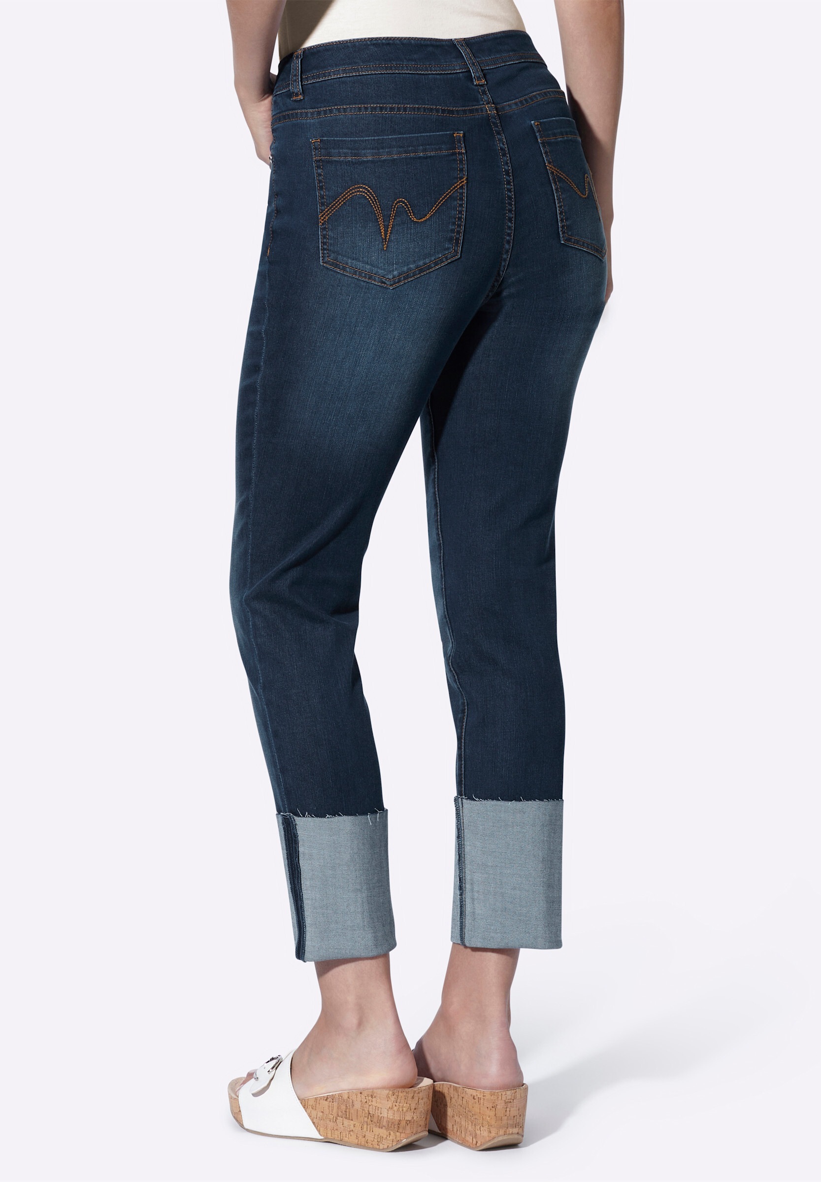 heine 5-Pocket-Hose »7/8-Hose 7/8-Jeans mit hohem Beinaufschlag«