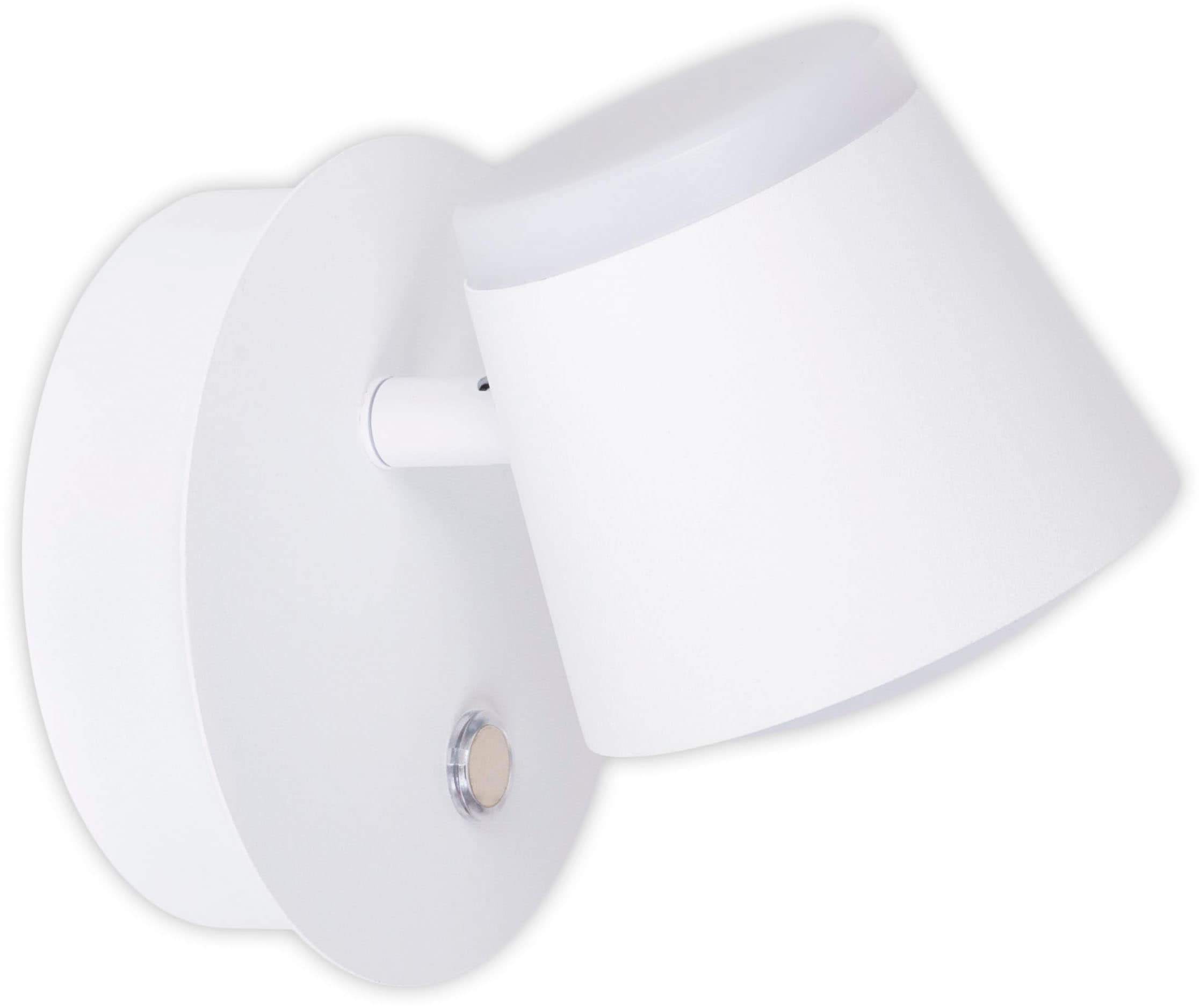 näve LED Wandleuchte »Tondo« LED-Modul 1 Stk. Warmweiß magnetisch, Akku Aufladung per USB-C Kabel, dimmbar per touch, Memory