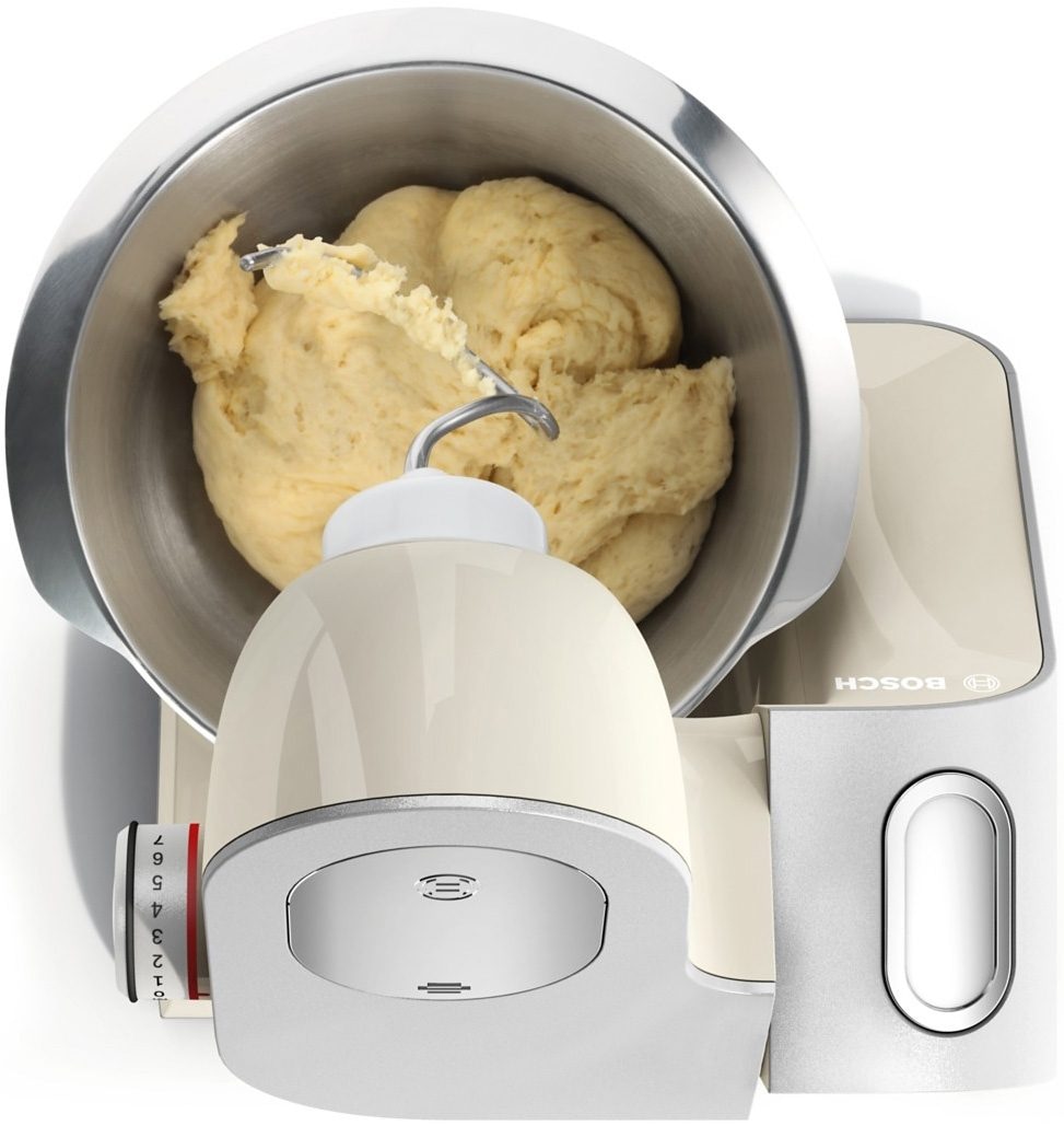 BOSCH Küchenmaschine »MUM5 CreationLine Mixer Durchlaufschnitzler, vielseitig Garantie mit Reibescheiben, XXL einsetzbar, MUM58L20«, 3 Jahren 3