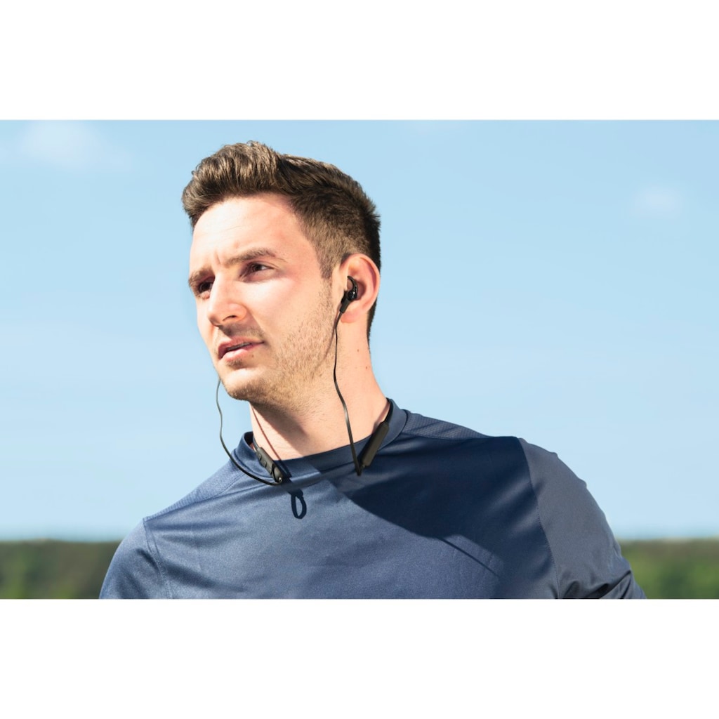 Hama Bluetooth-Kopfhörer »Sport Bluetooth® Kopfhörer 5.0 Schwarz, In Ear, Mikrofon, ultraleicht«, A2DP Bluetooth-AVRCP Bluetooth-HFP, Freisprechfunktion-Sprachsteuerung