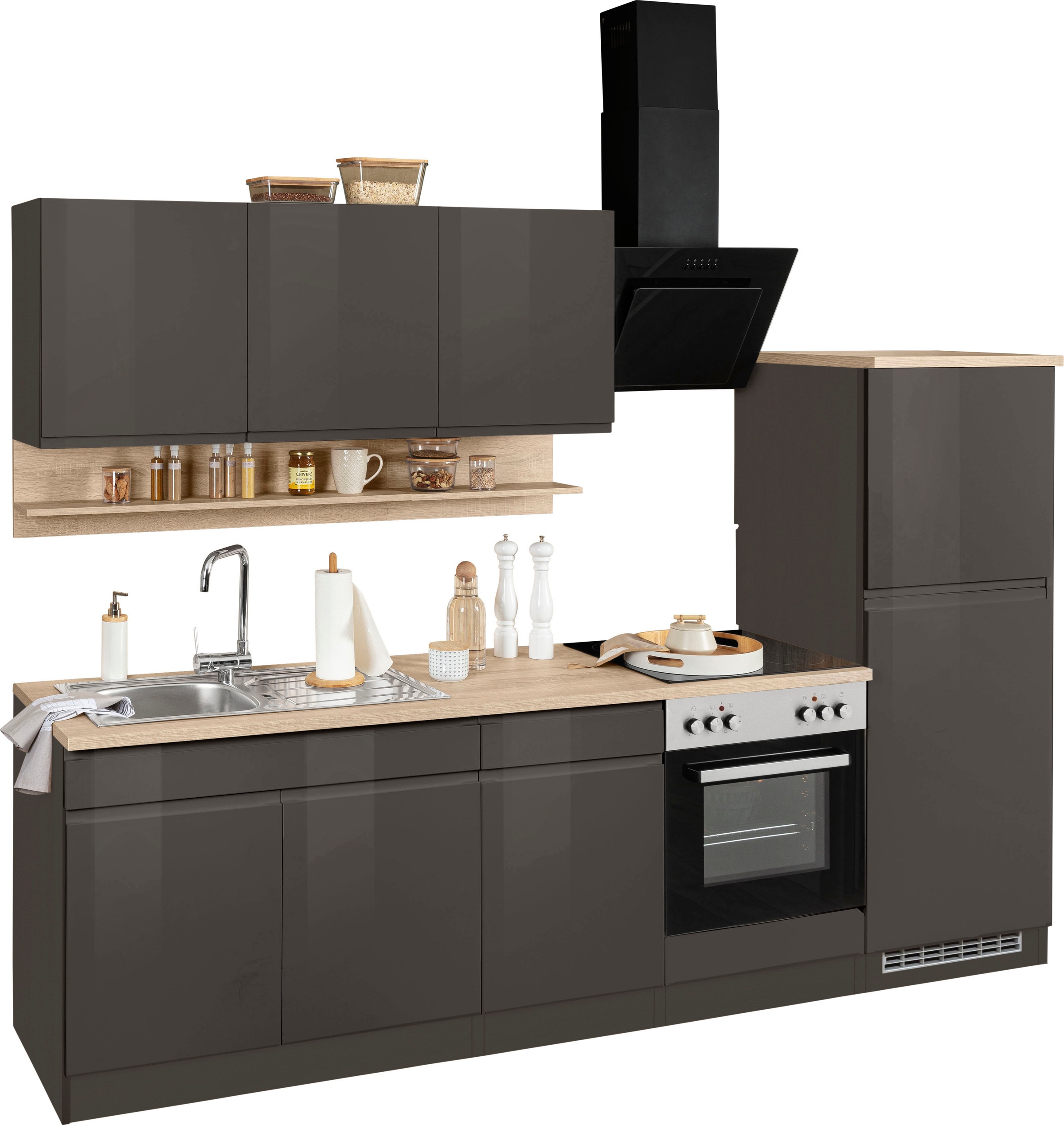 KOCHSTATION Küchenzeile »KS-Virginia« Breite 270 cm, wahlweise mit E-Geräten